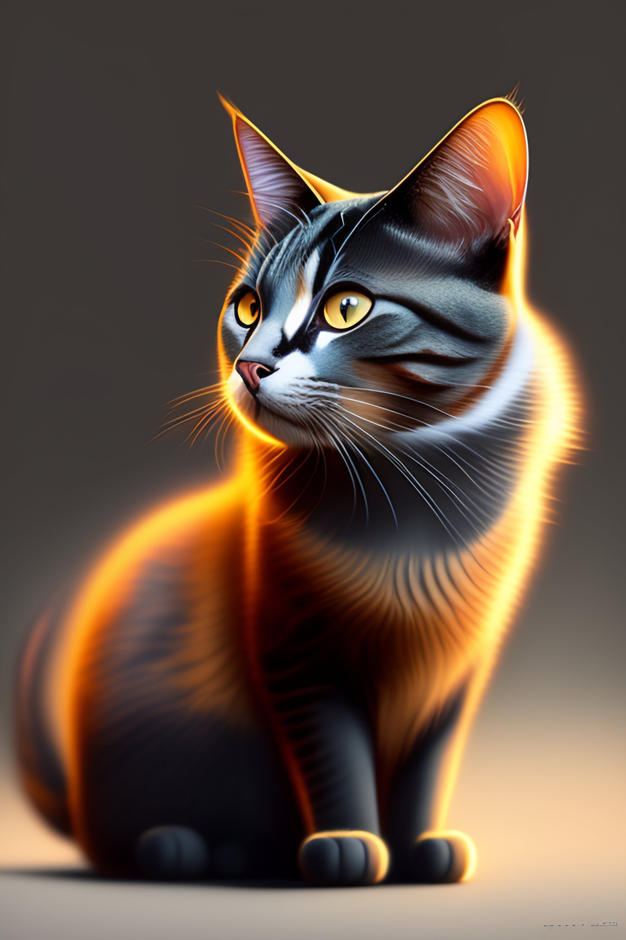 Lexica - Cat but minimalistic concept art by dan paladin