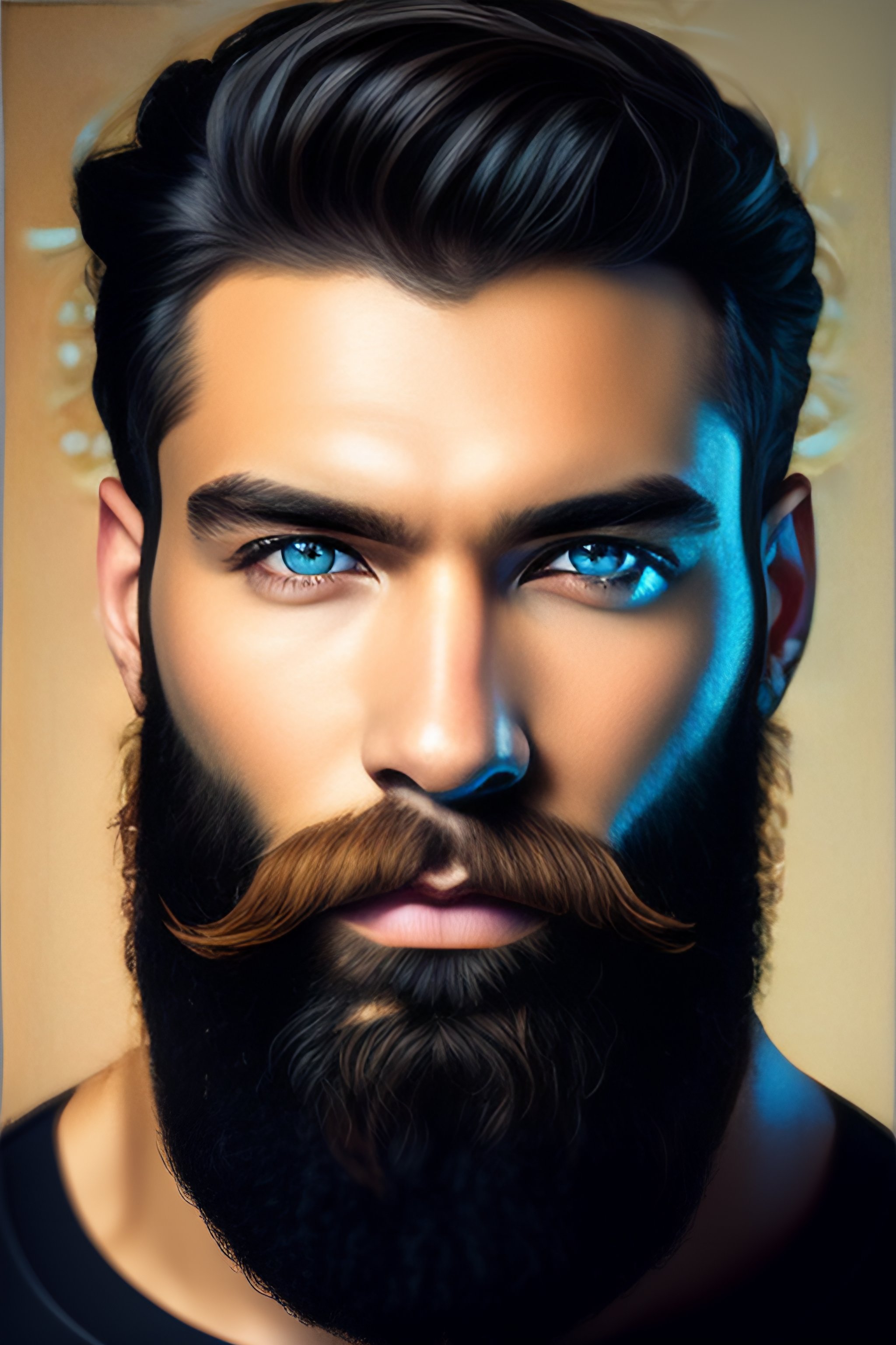 Lexica - Highly Realistic portrait of a natural bearded man, shaped ...