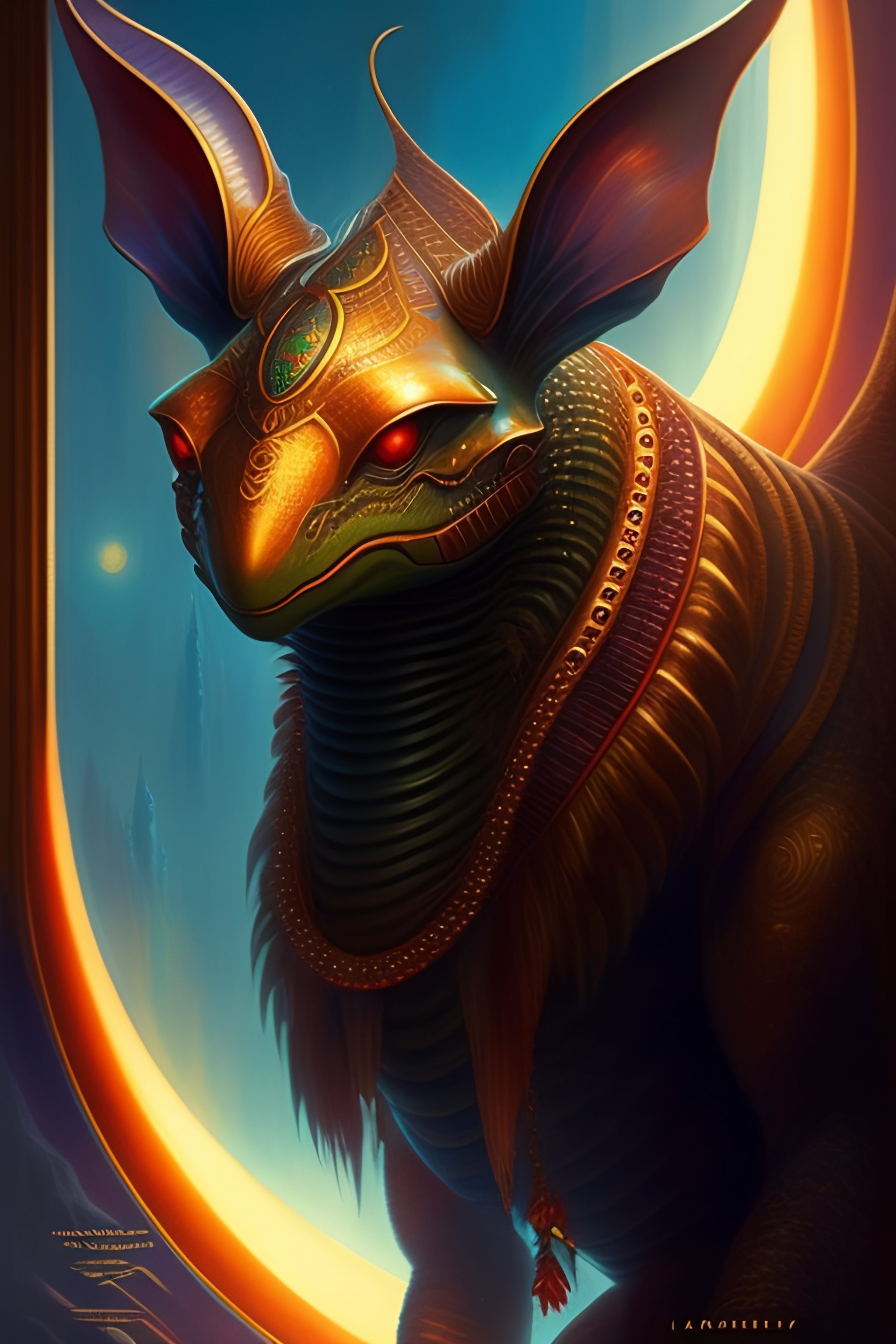 Lexica - Exquisite imaginative imposing alien creature poster art ...