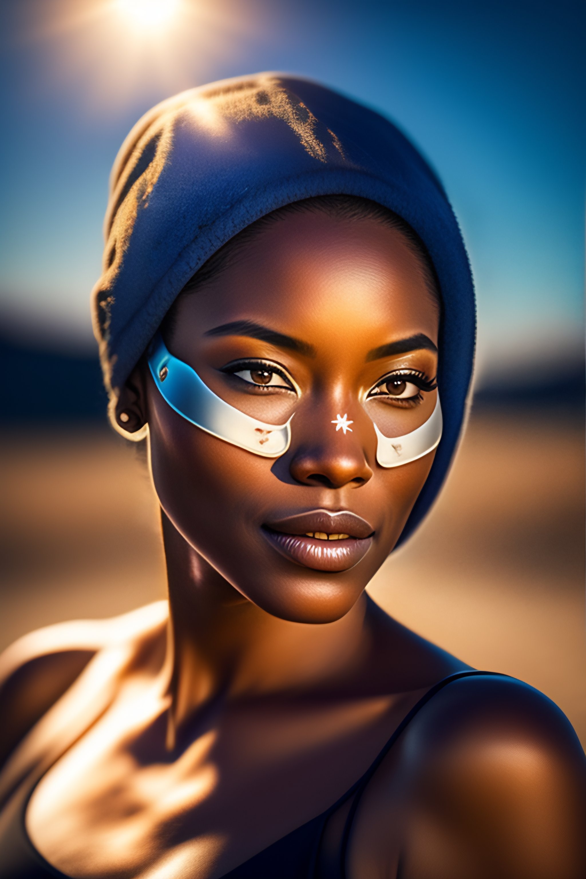 Lexica A beautiful woman, taking off face mask, under mask a new mask