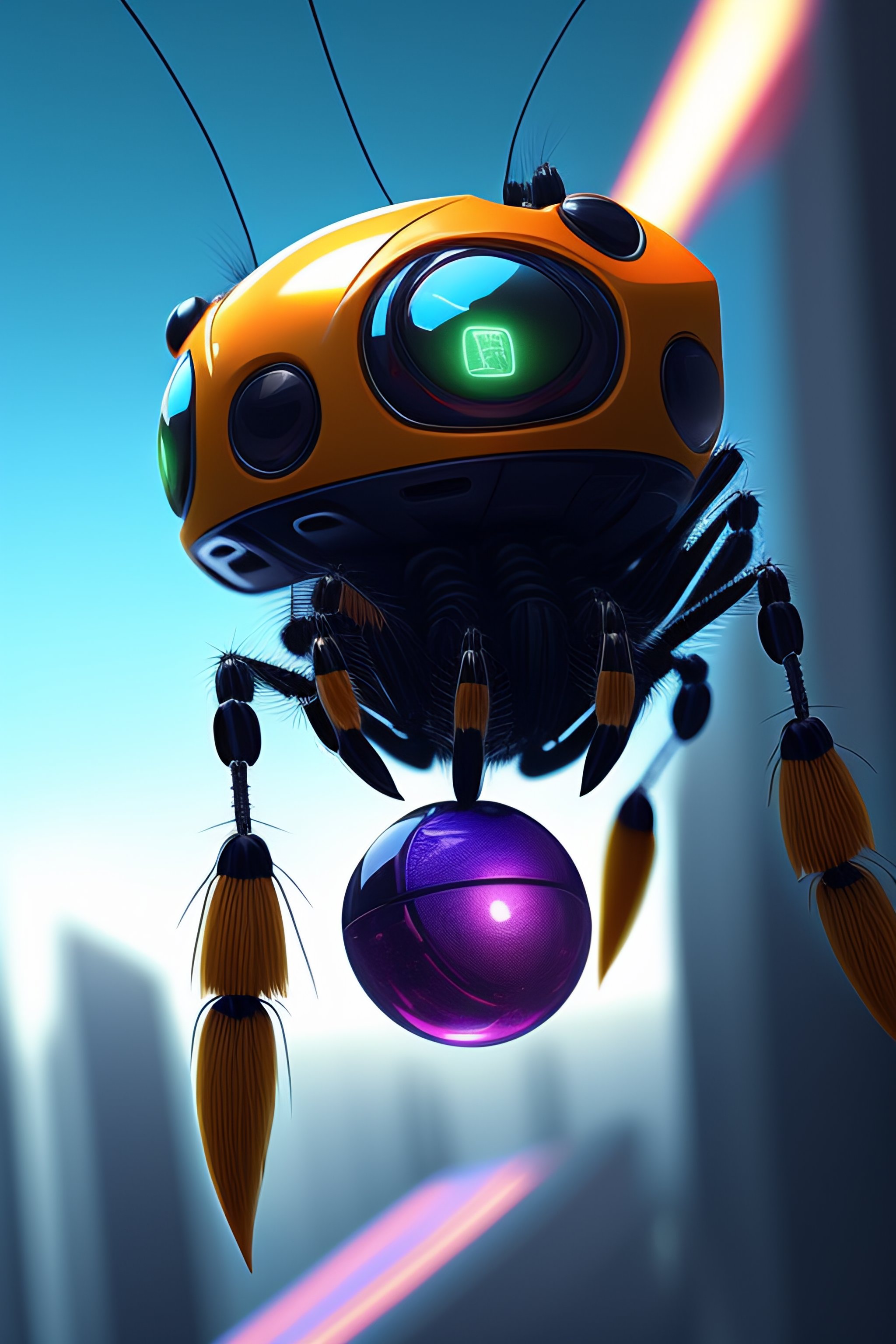 Lexica - Robot spider, anime style