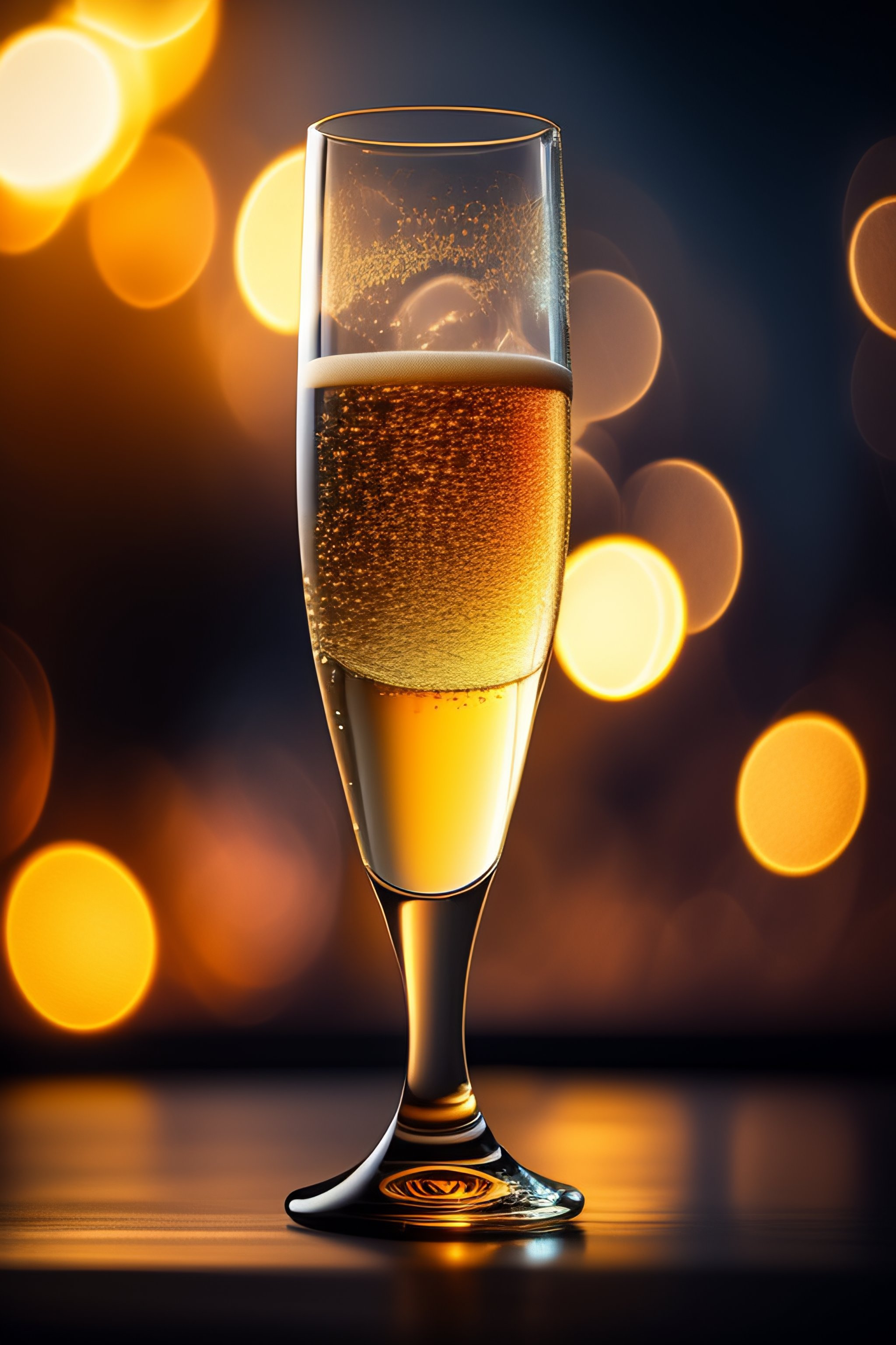 Lexica - Happy new year 2023 champagne with glas and party itonomy