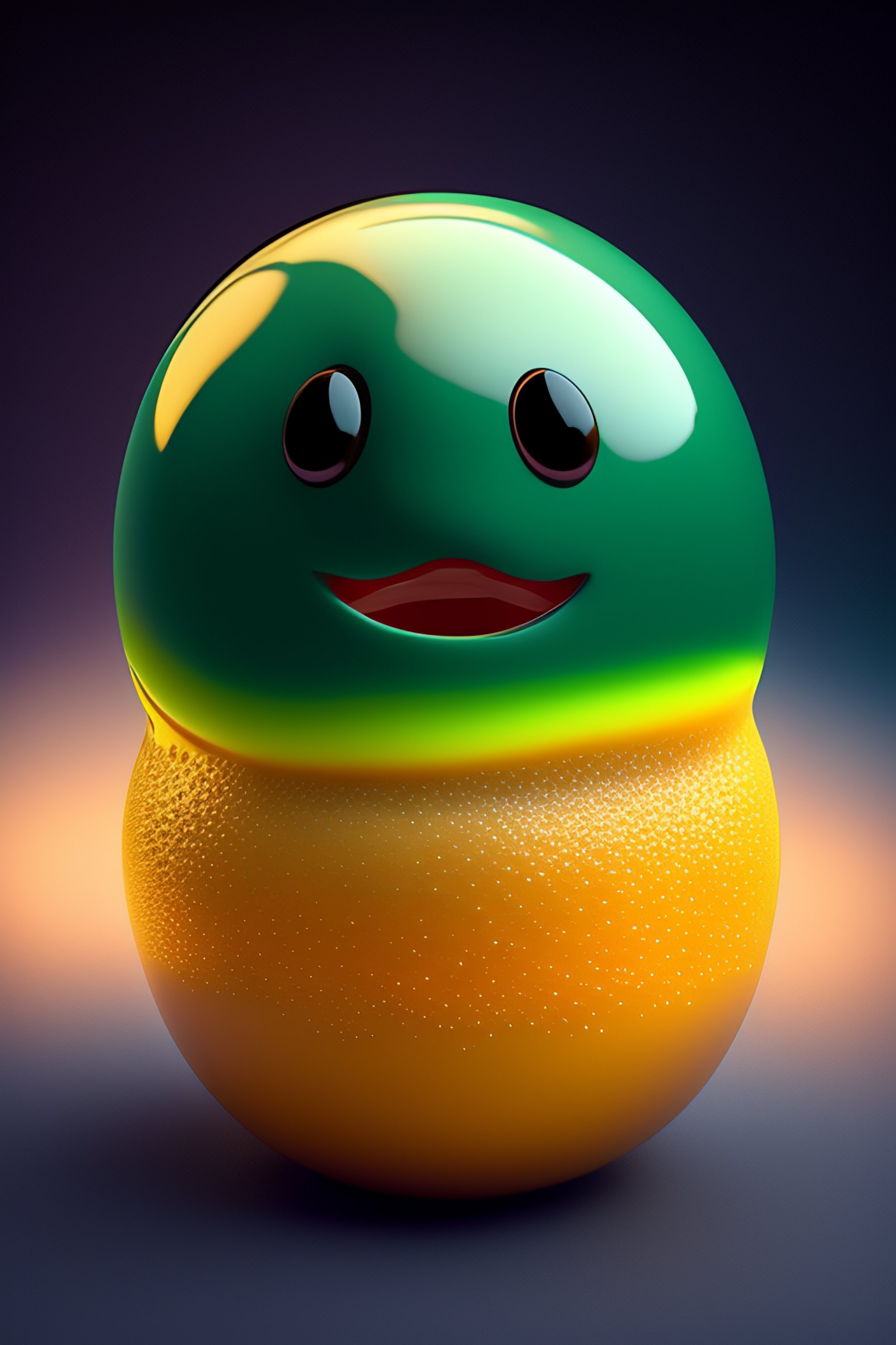 Lexica A happy blob of sourcream with big beady eyes,