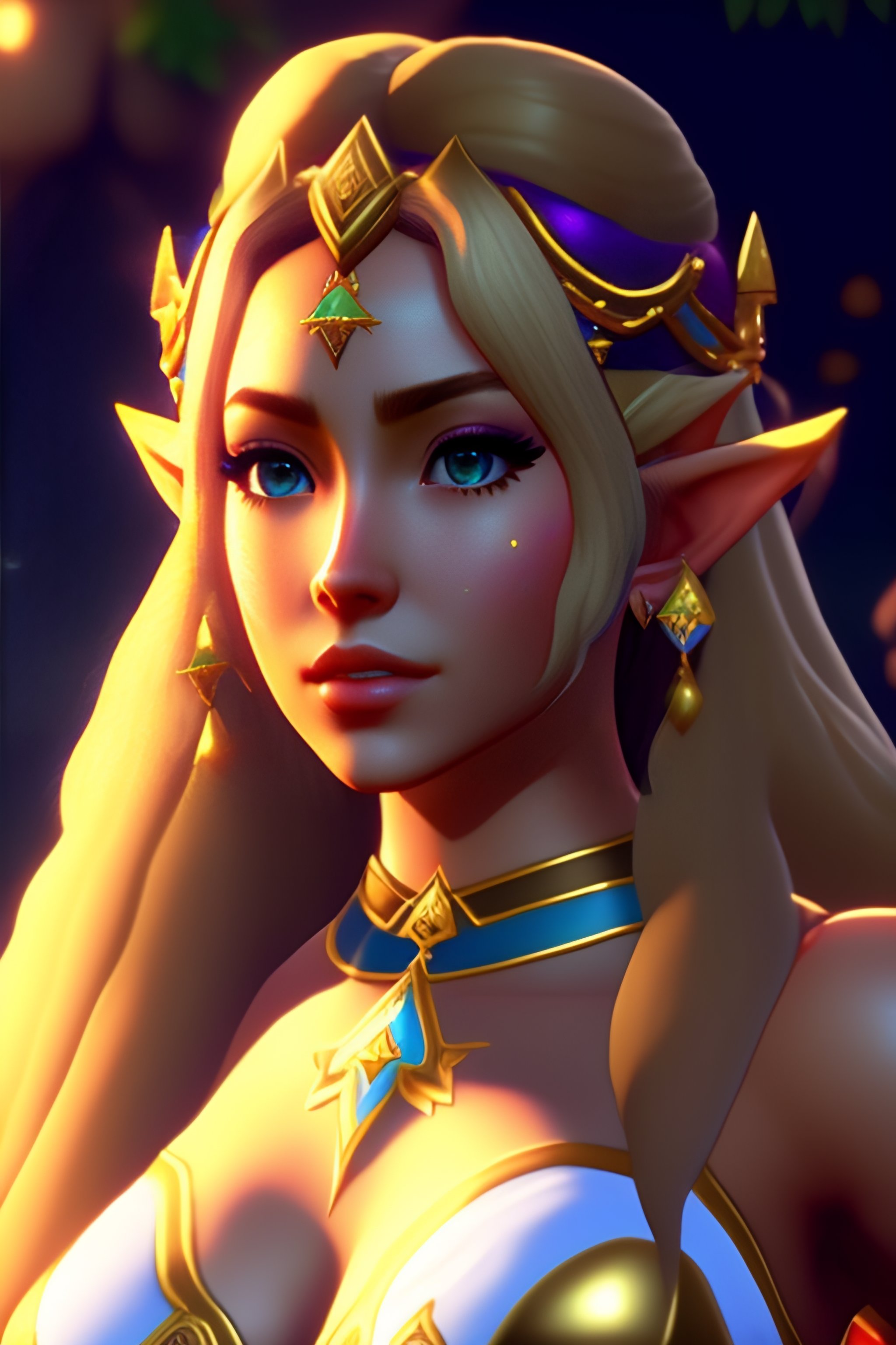 Lexica Mommy body . princess Zelda in bikini . Breath of the wild