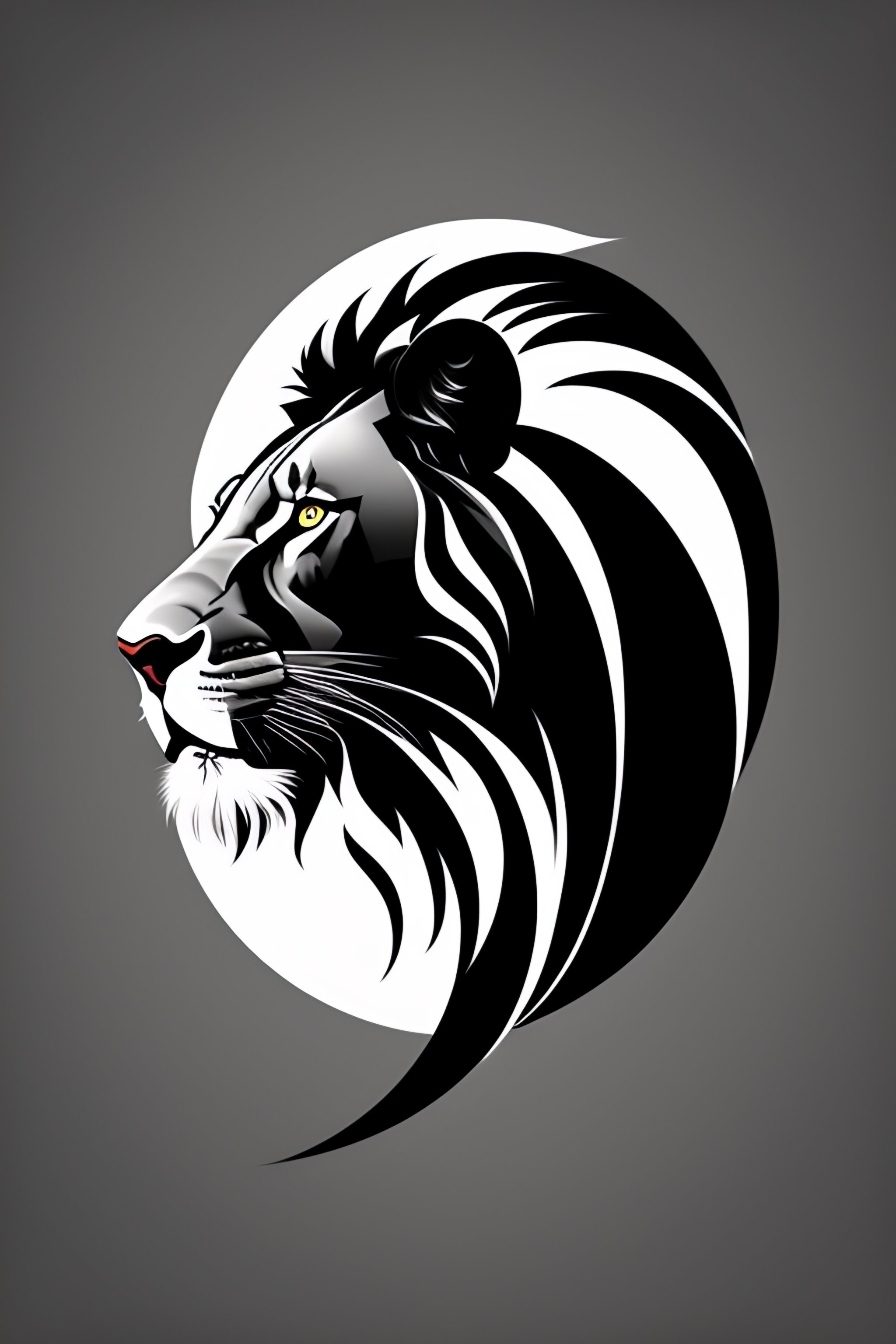 lexica-abstract-minimal-lion-business-logo-black-and-white-logo
