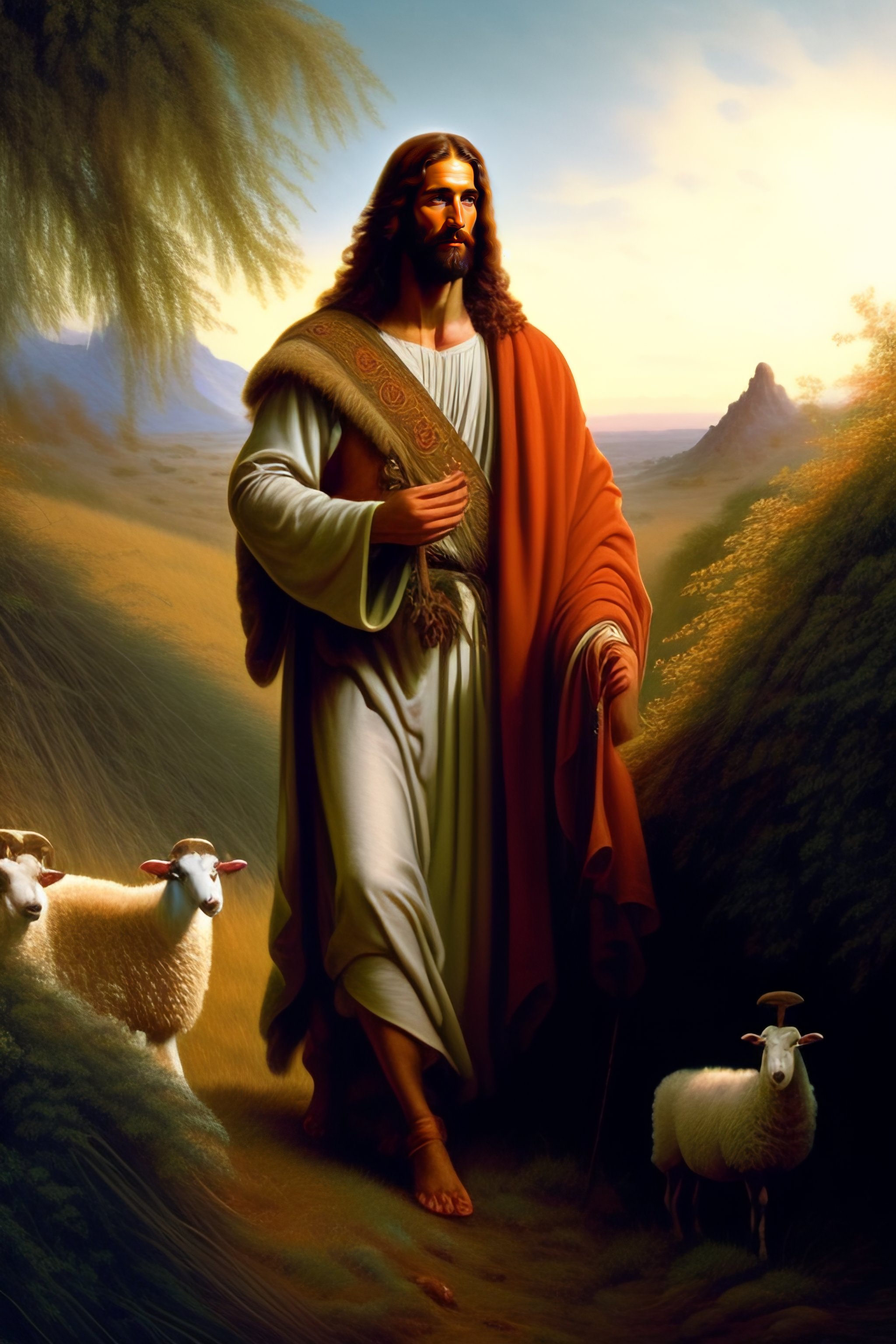 Lexica Jesus Christ The Good Shepherd Found A Lost Sheep In A Thorn 