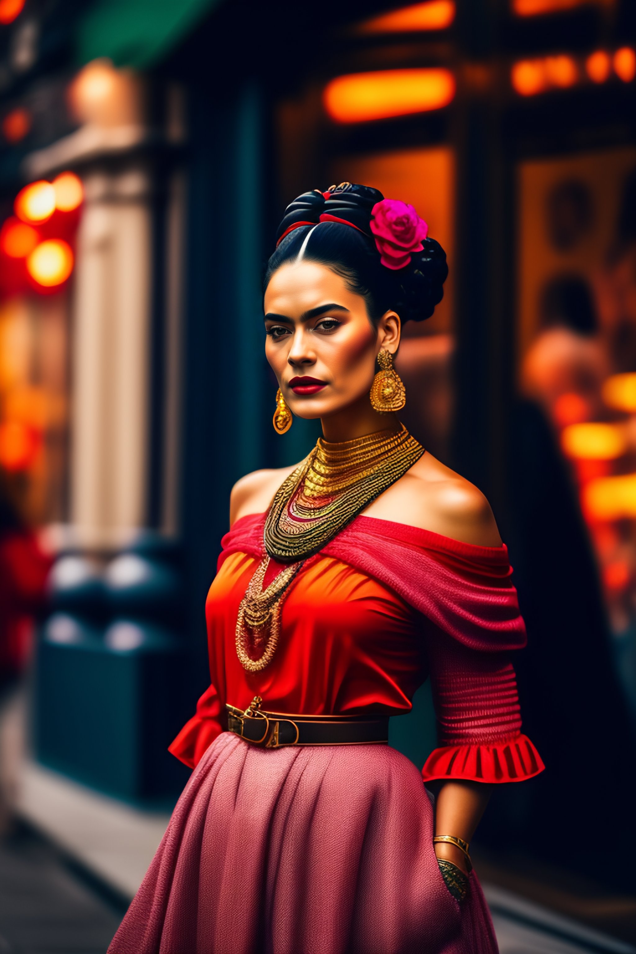 Lexica Frida kahlo casual clothing today s featured fantasy photography intrincated details street photo high fashion film renoir hobo style