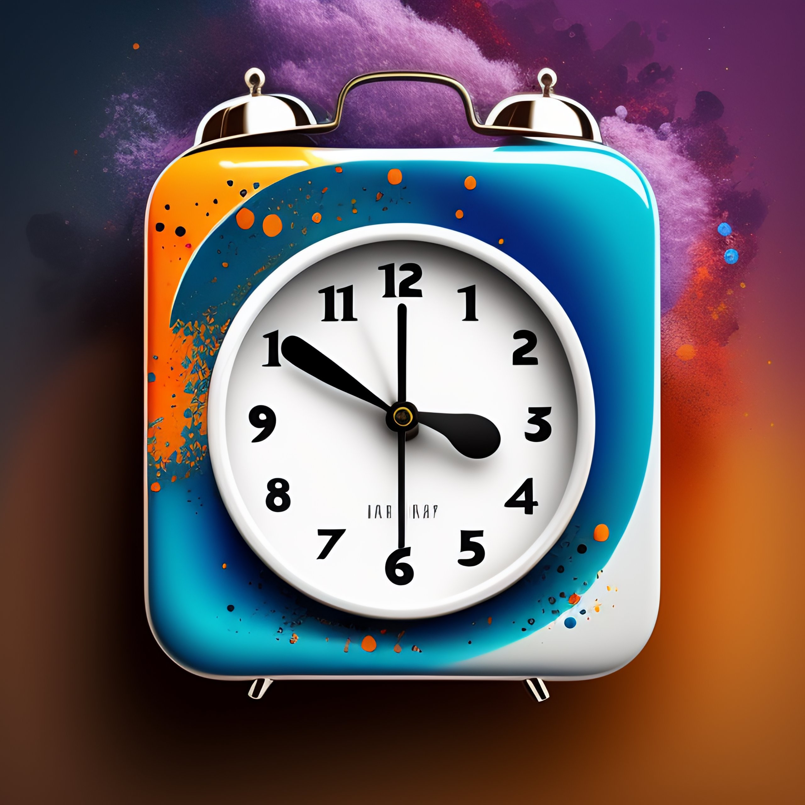 Lexica - Abstract spatter alarm clock