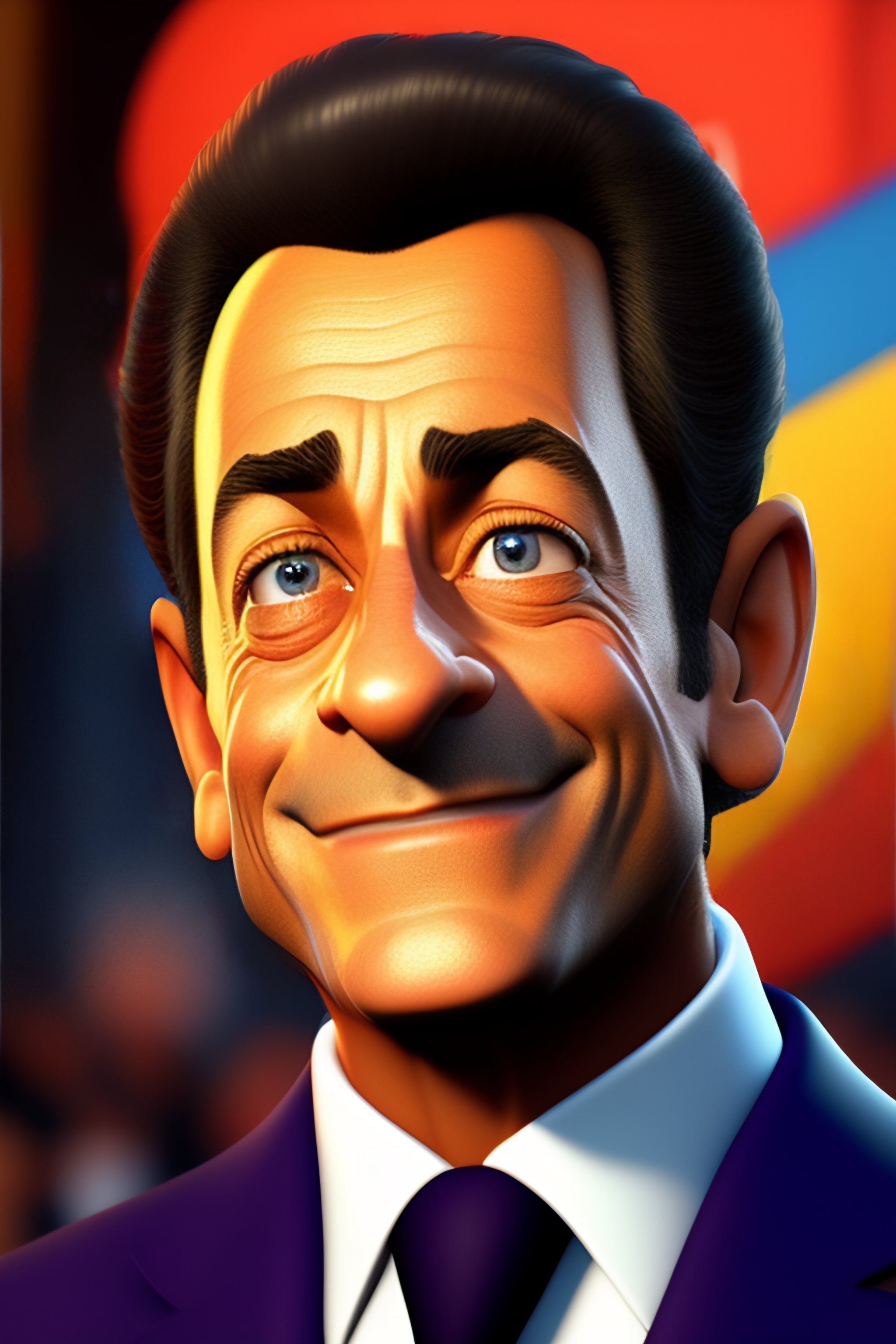 Lexica - Nicolas sarkozy as a pixar disney character caricature cute ...