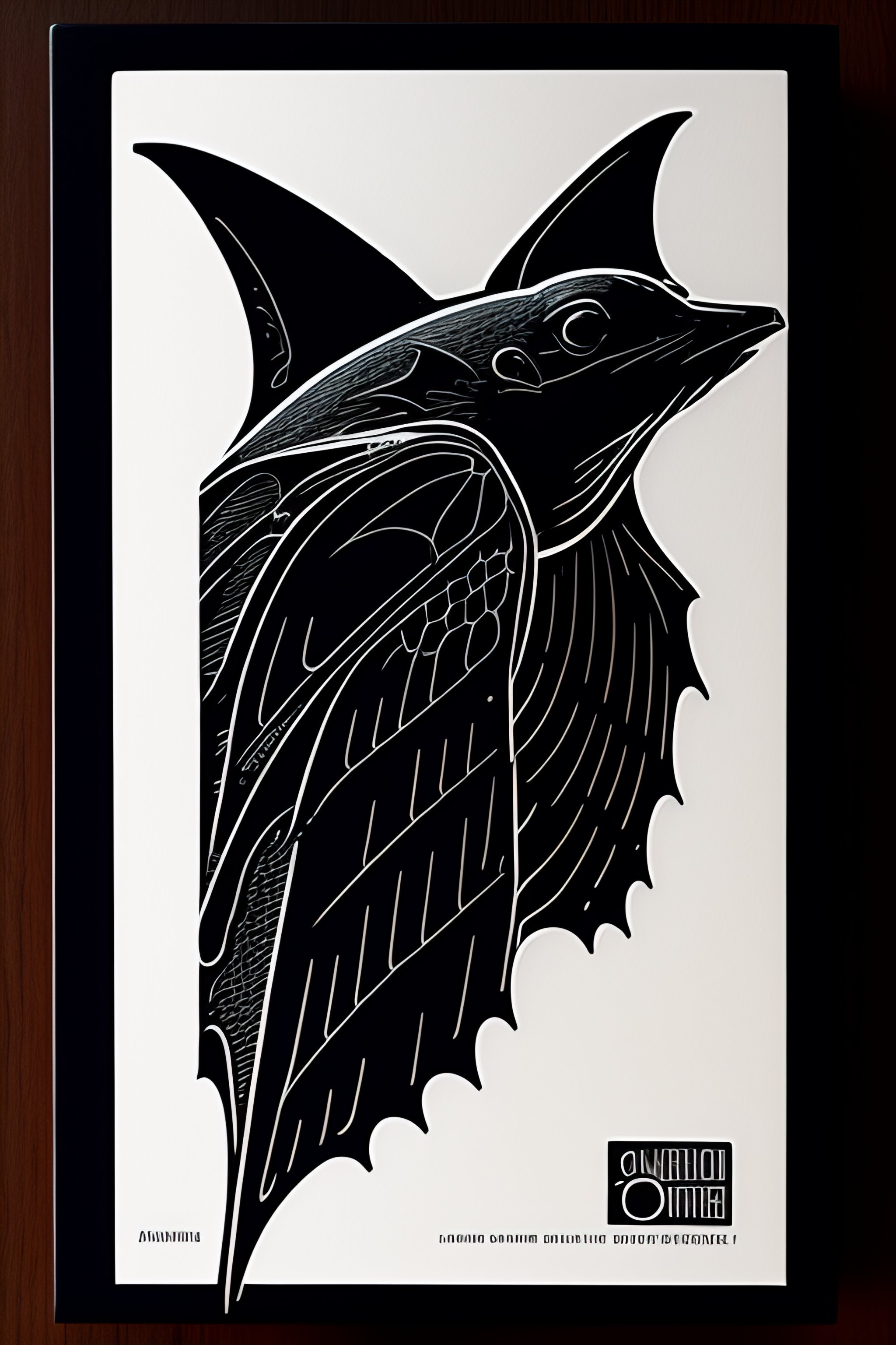 Lexica - An award winning linocut of a bat