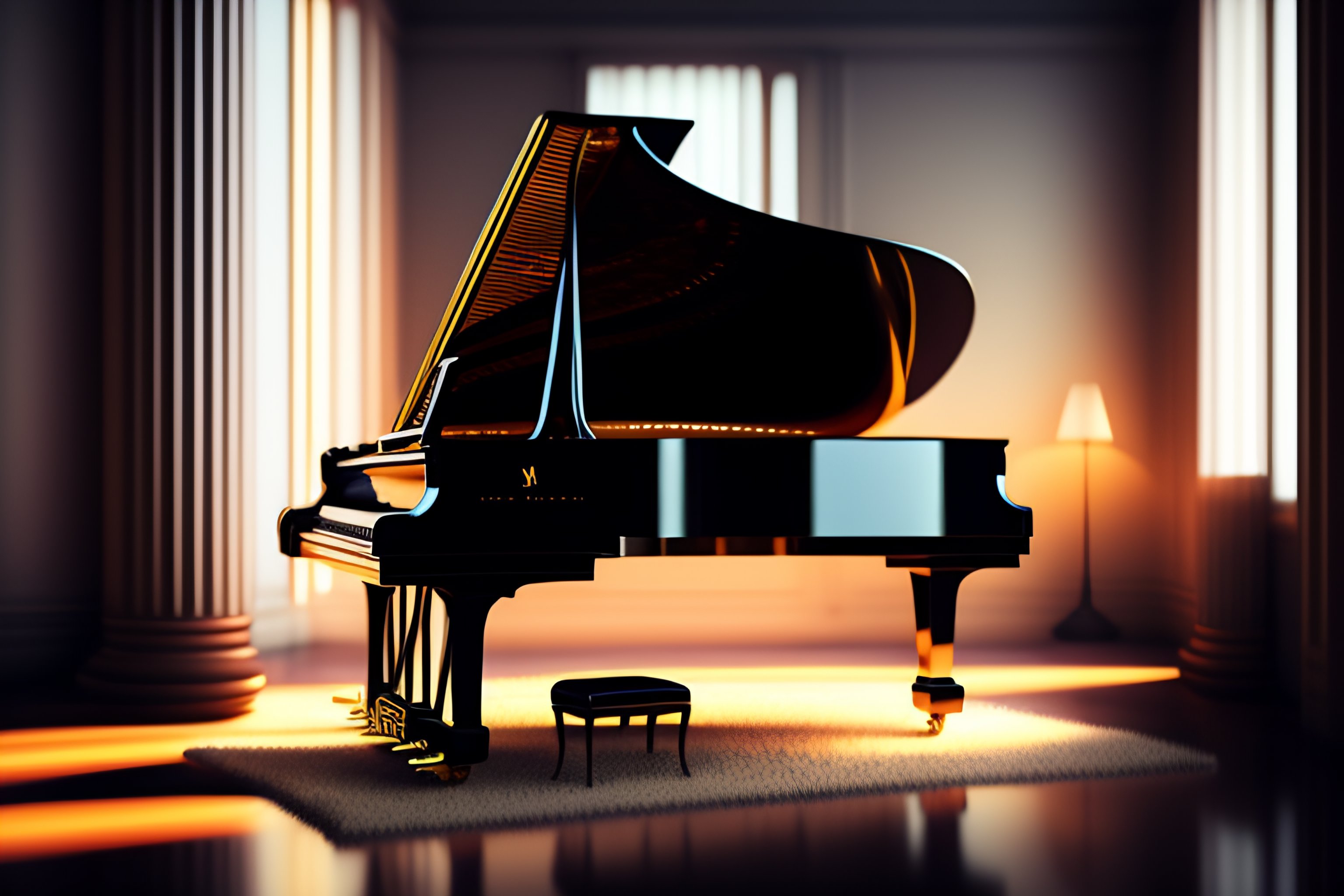 Il pianoforte a coda più bello ed eleganteIl pianoforte a coda più bello ed elegante  