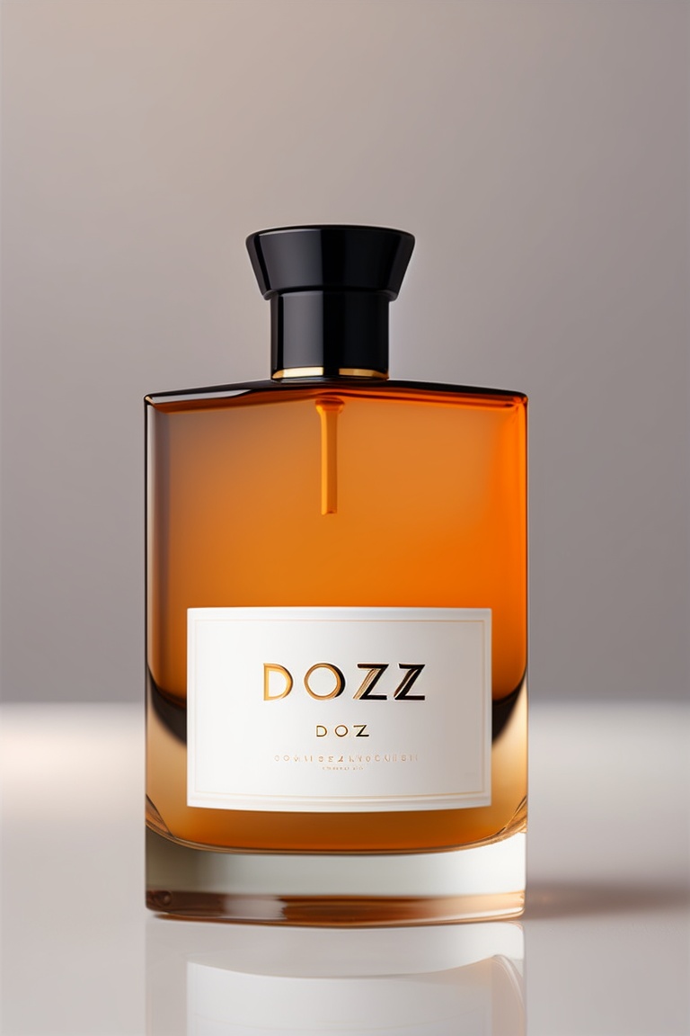 Lexica - DOZE Eau De Parfum, clean glass, oraange liquid, black cap ...