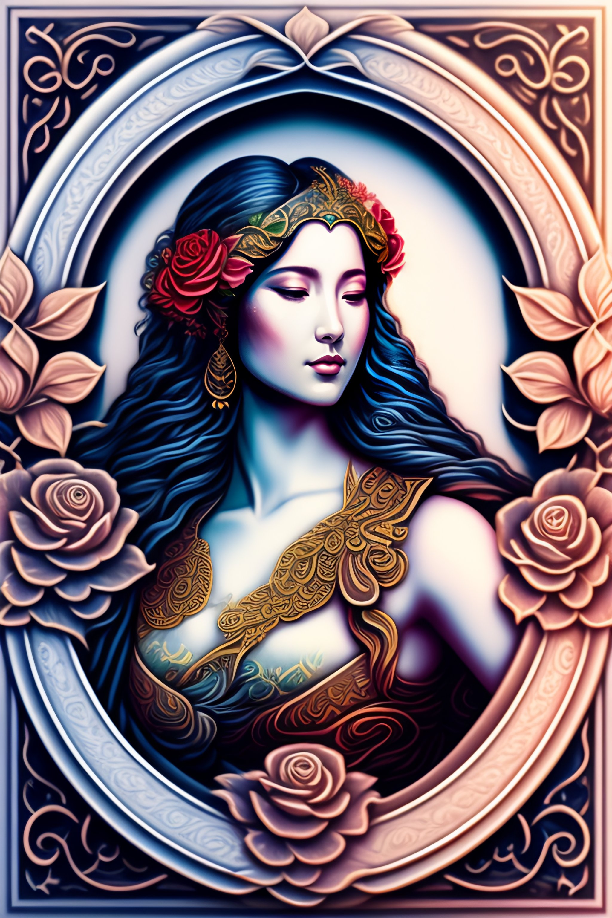 Lexica - A lady sitting in meditation with back view and serpent rising ...