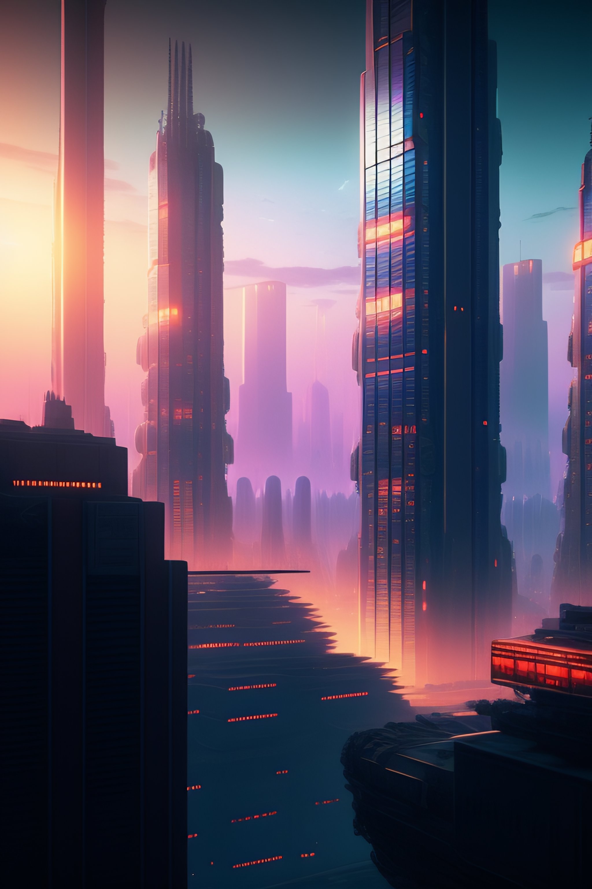 Lexica - Post apocopic cyberpunk city with , highly detailed ...