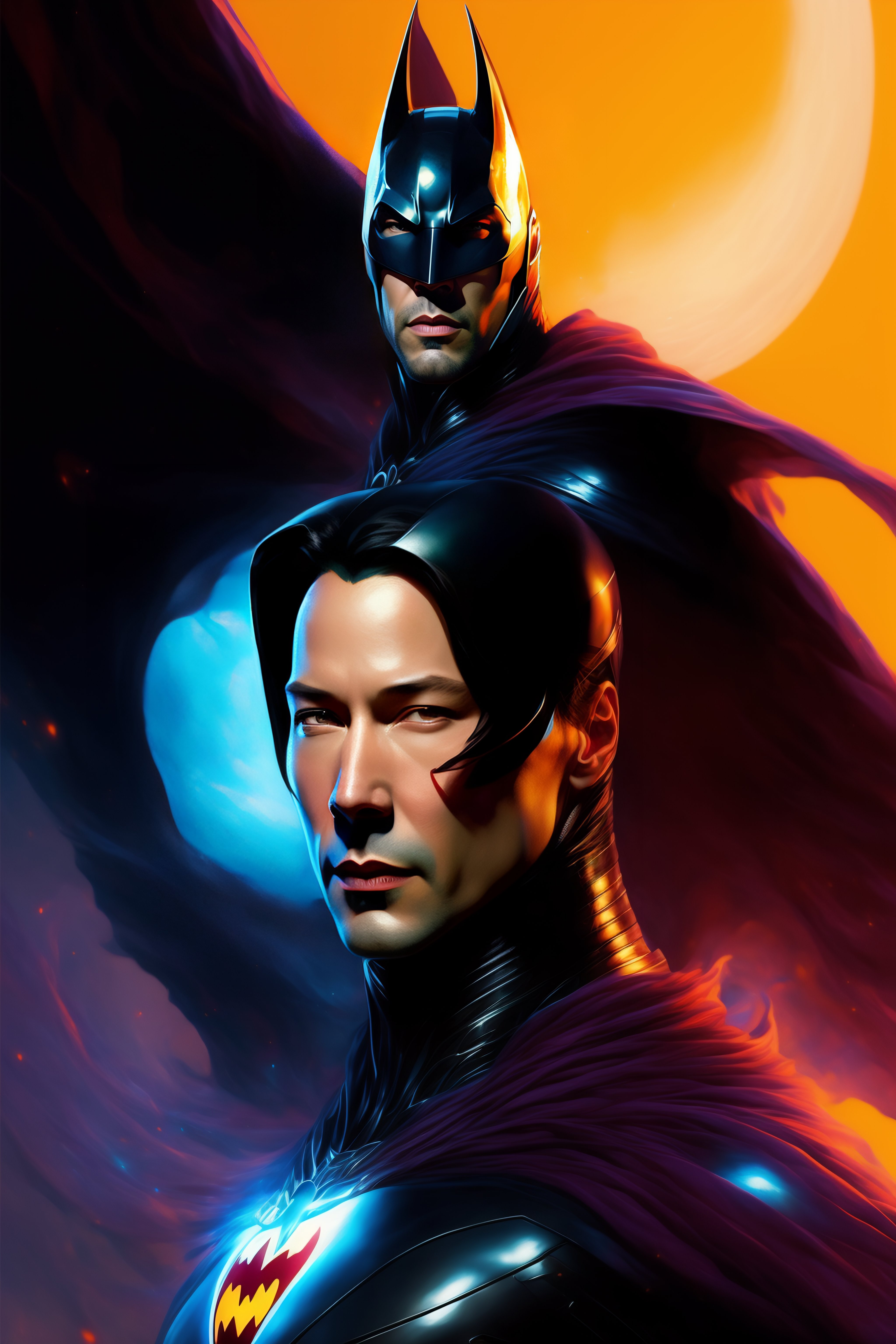 Lexica Keanu Reeves As The Batman Without His Mask Digital Art By Eugene De Blaas And Ross 5487