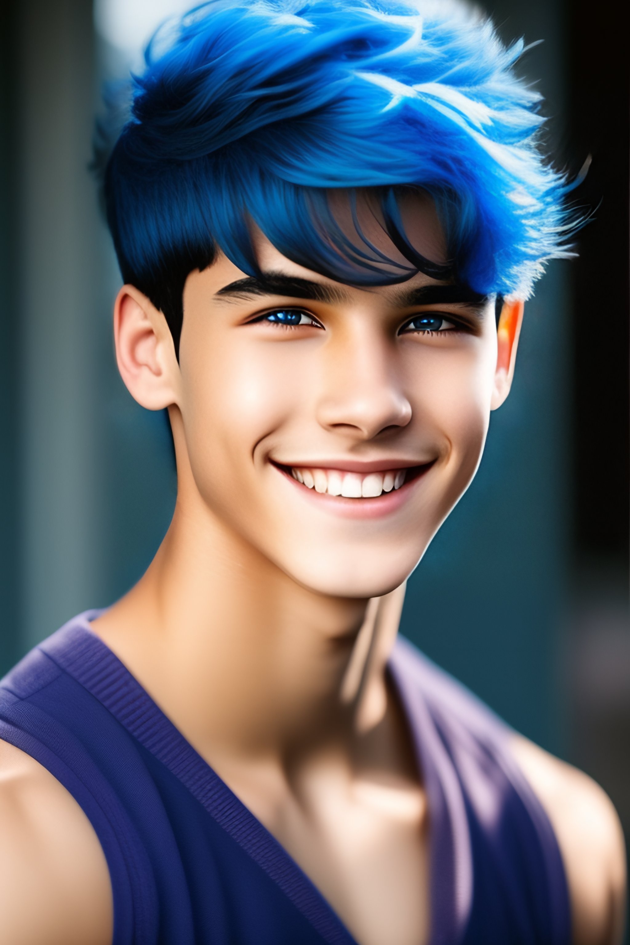 midnight blue hair guy