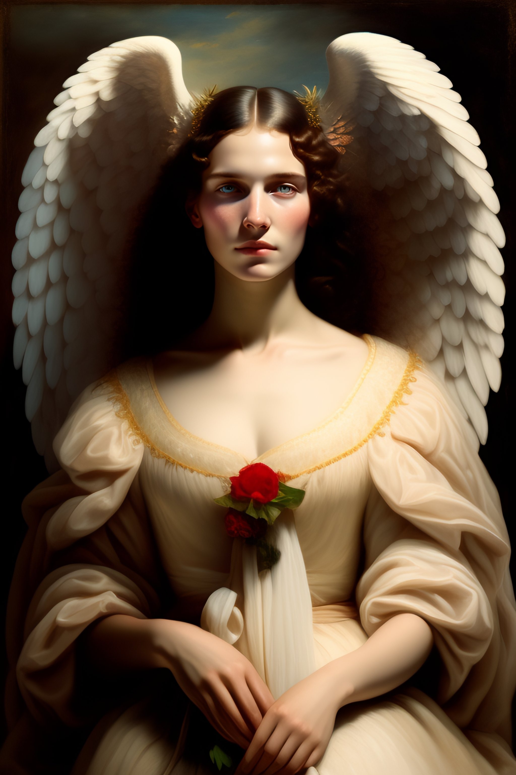 Lexica - Portrait of a dying angel in the style of geiger