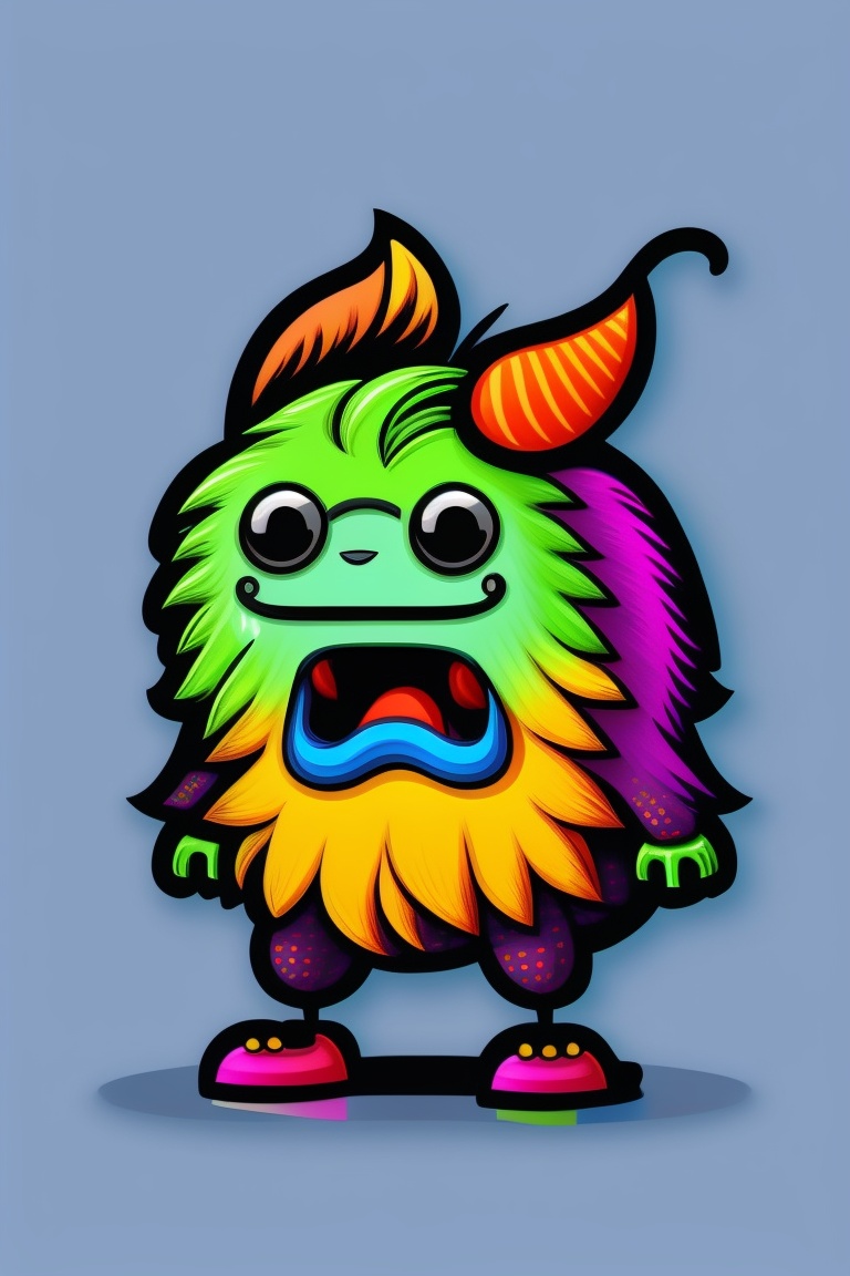 Lexica - Mamy monster,Doodle art style,colorful, funny