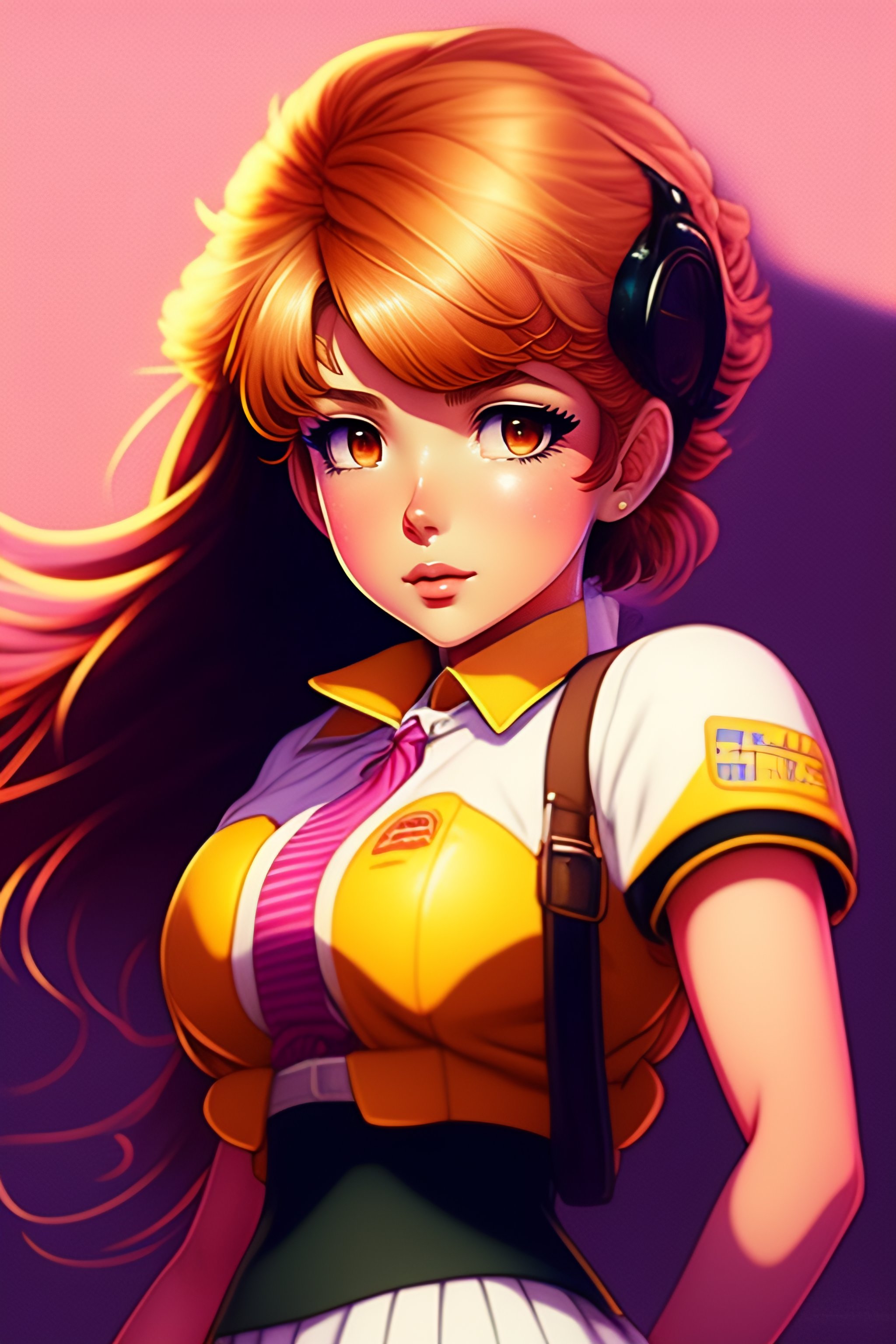 Lexica Vintage 80s Anime Style Schoolgirl Scarlett Johansson