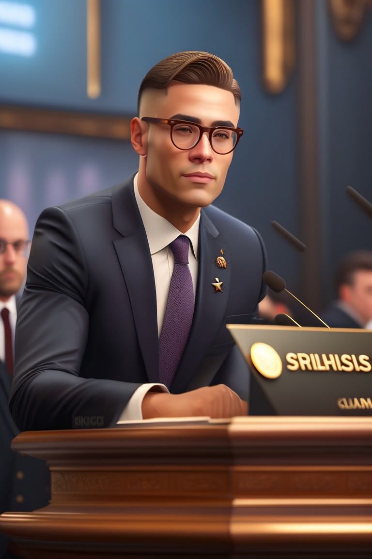 Lexica - A man with glasses and a suit, no caravat