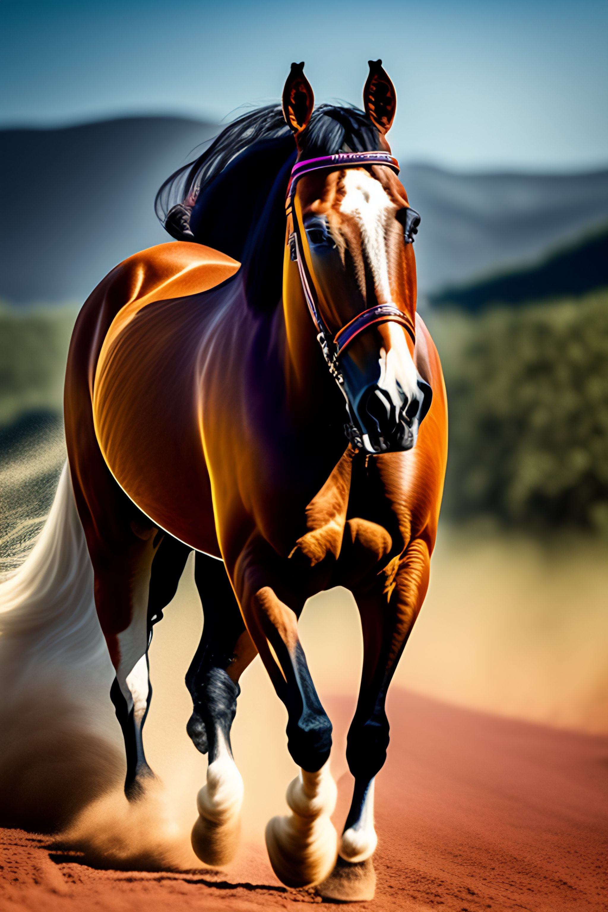 Lexica Lisa from blackpink riding horse, hot weather , 8k