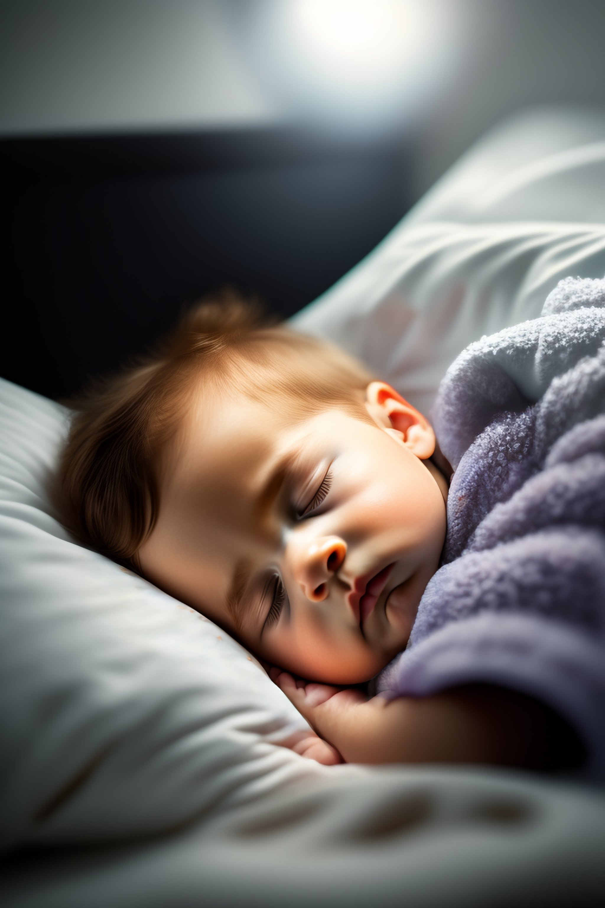 Lexica Toddler sleeping in bed