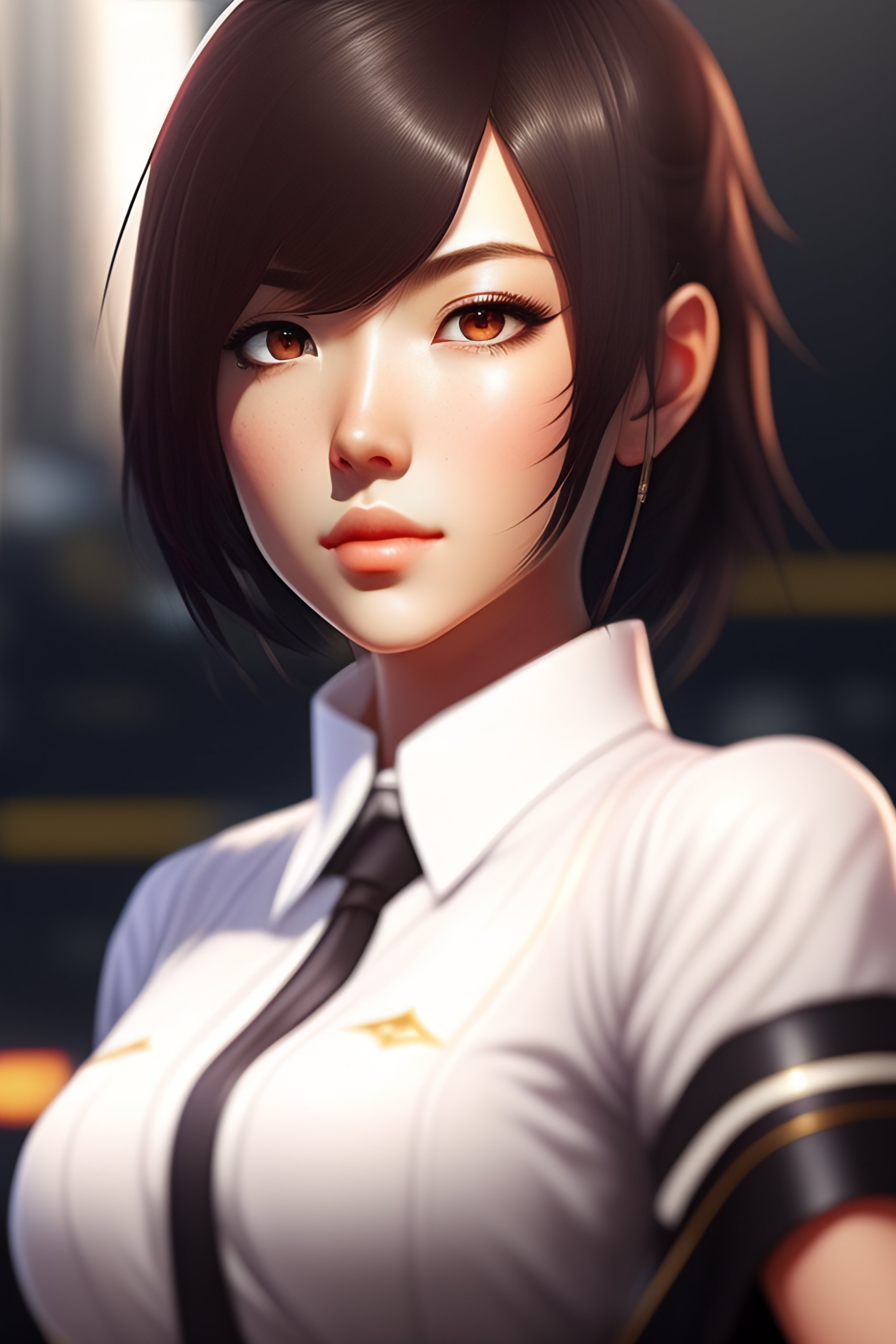 Lexica - Create a realistic anime-style portrait of a young