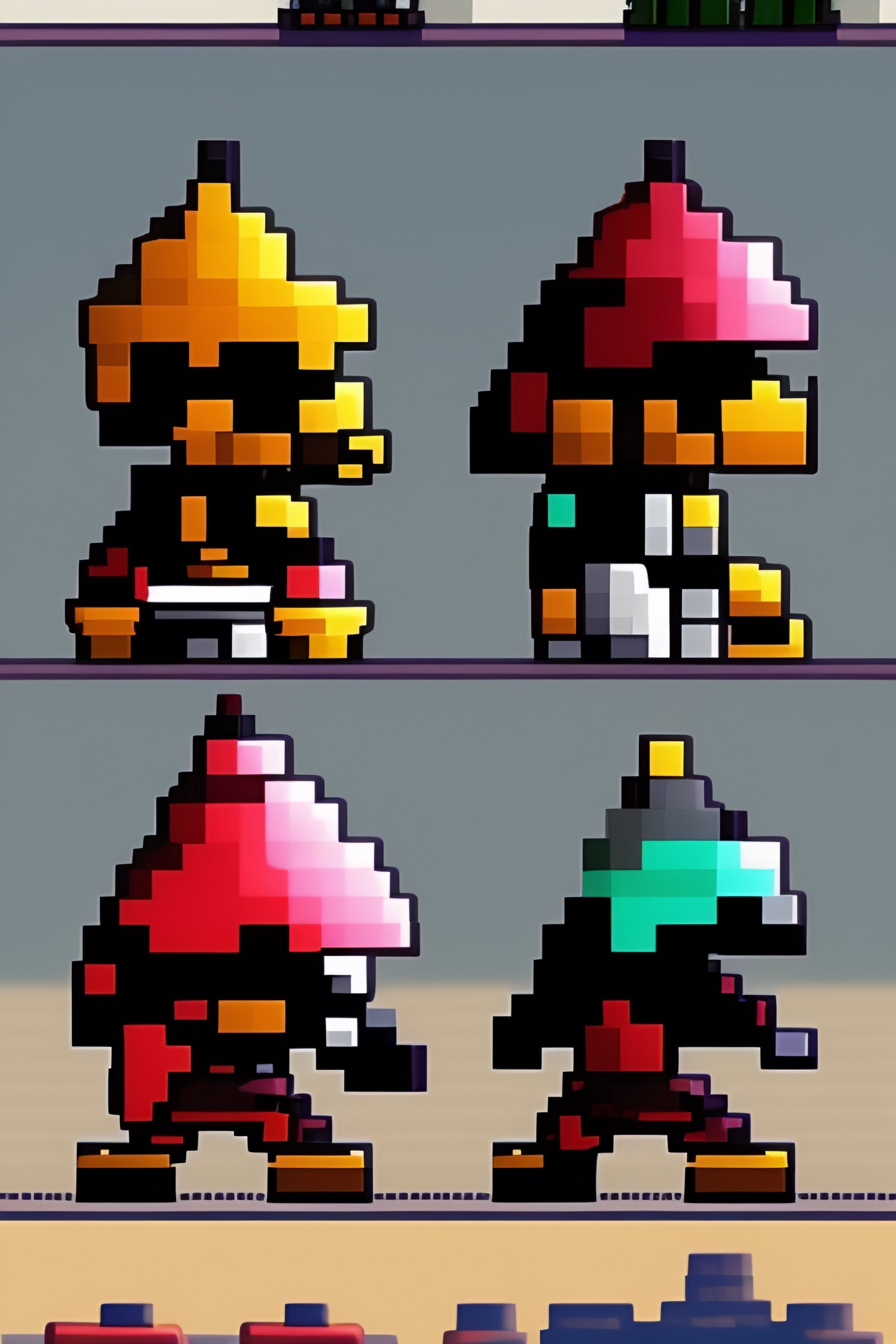 Lexica - A 2D platformer game sprite sheet featuring idle, walk, attack ...