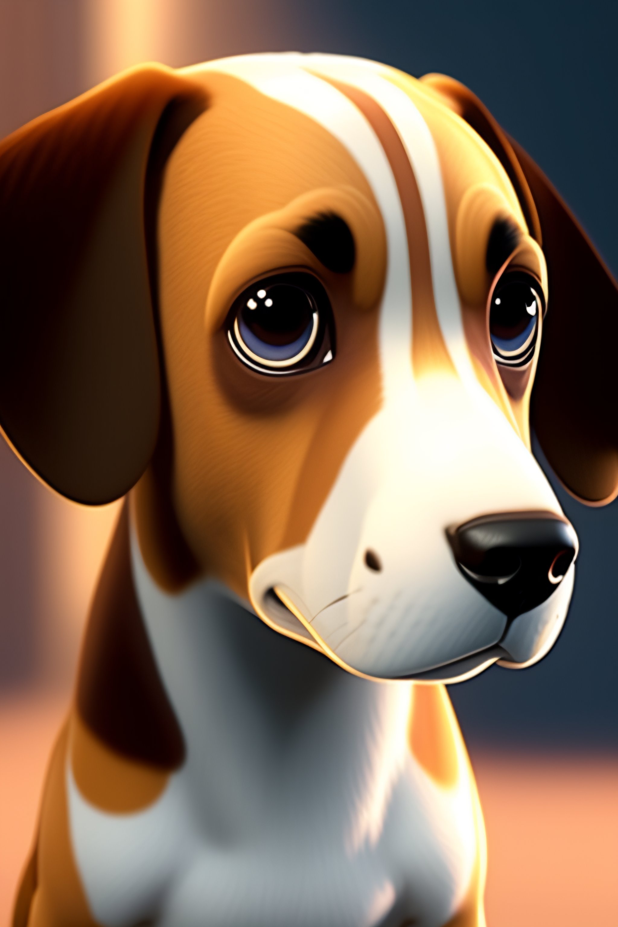 Lexica - Beagle, White snout, White head, Large eyes, Getting Old, 3D ...