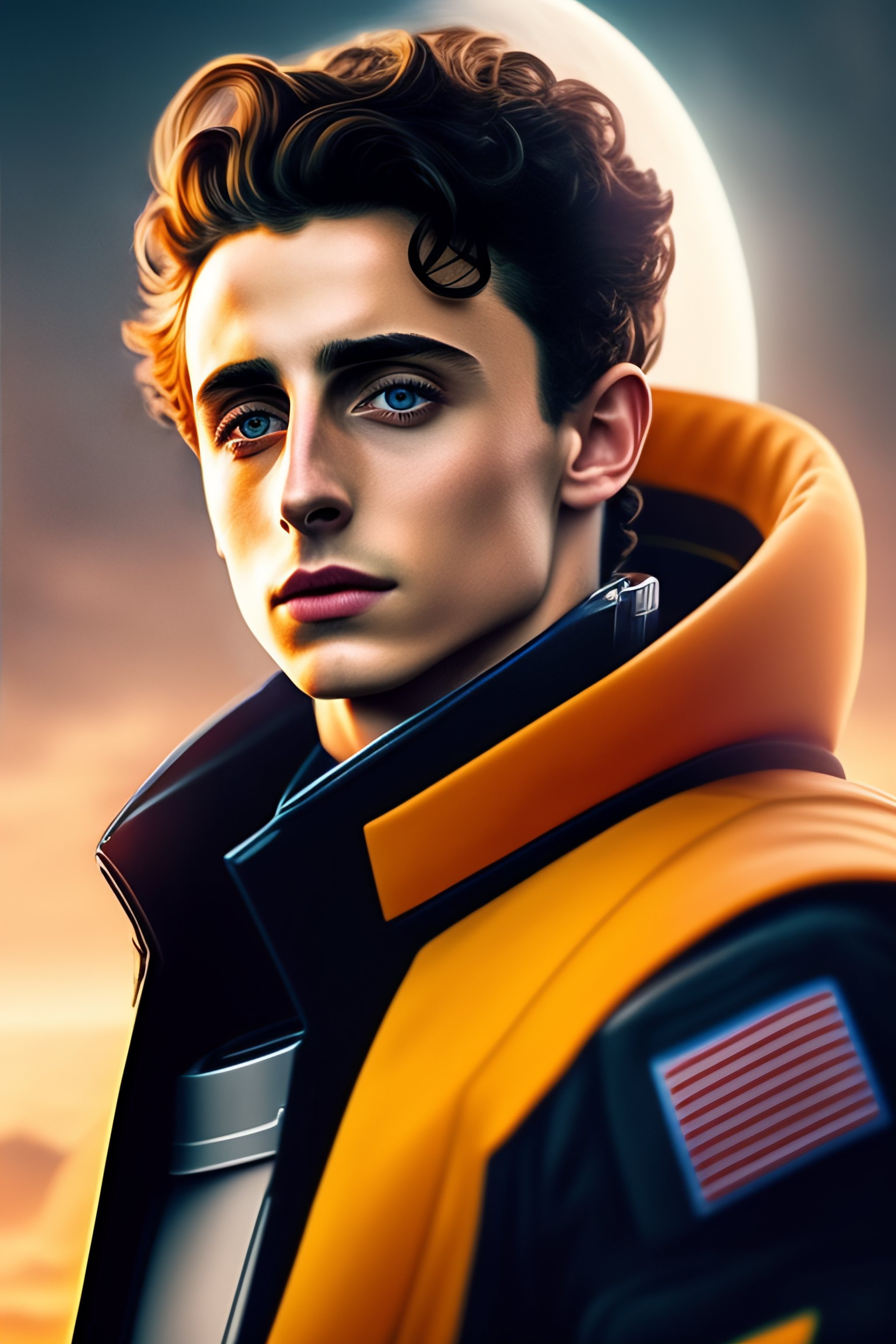 Lexica - Movie poster of Timothée Chalamet as Rick Hunter in a Robotech ...