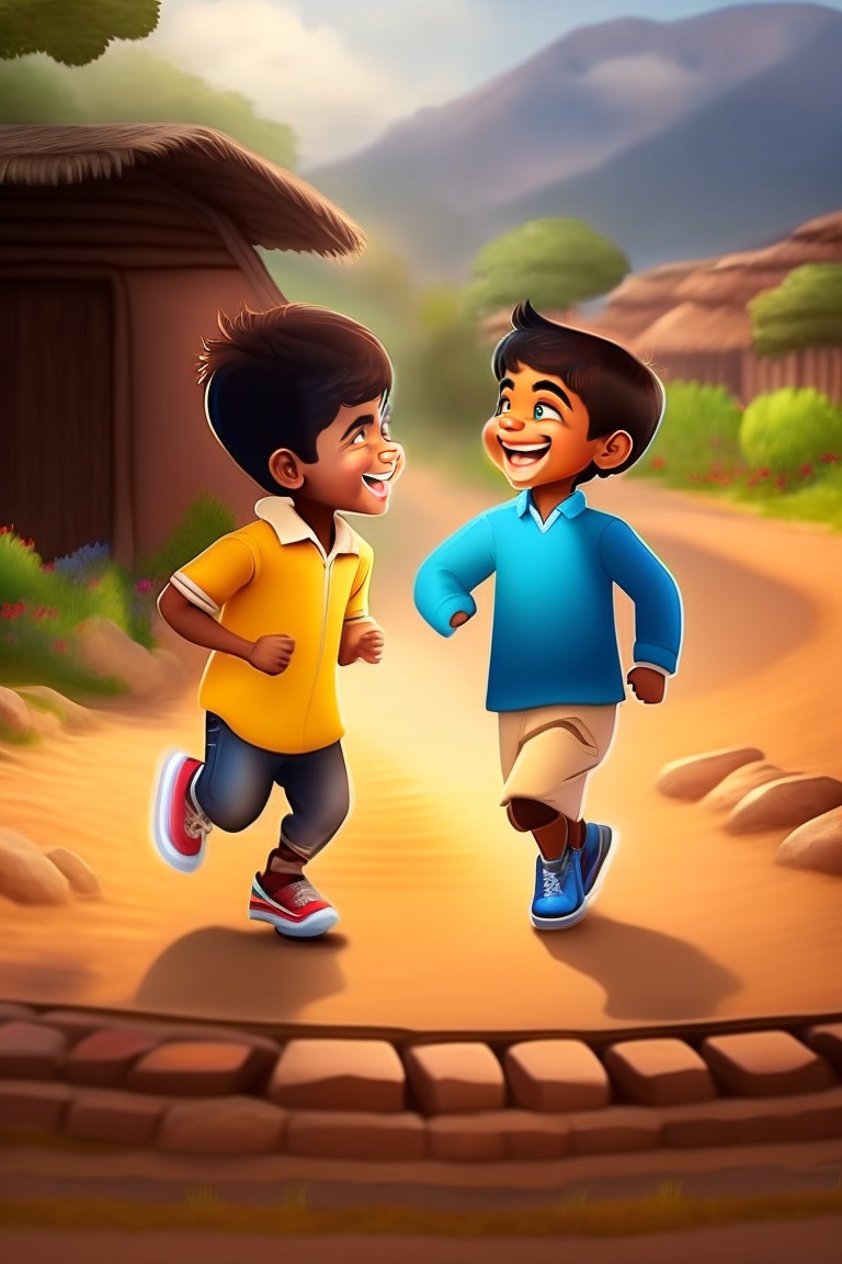 Lexica - Scene 1: Raju and Sohan's Joyful Friendship Description: Raju ...