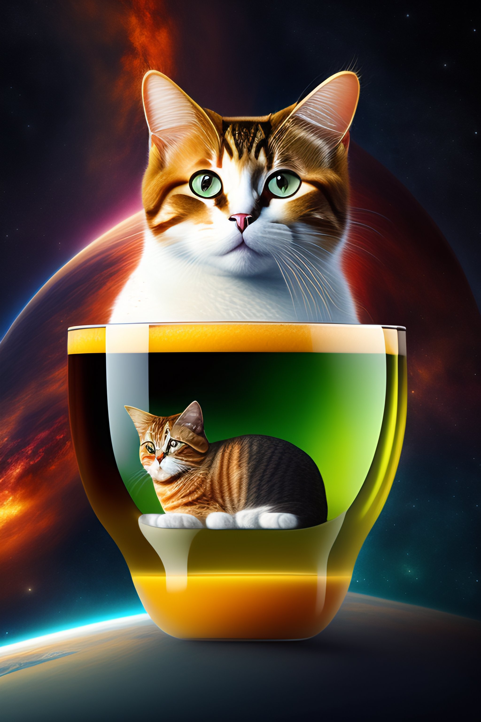 Lexica - Cat in space with juice