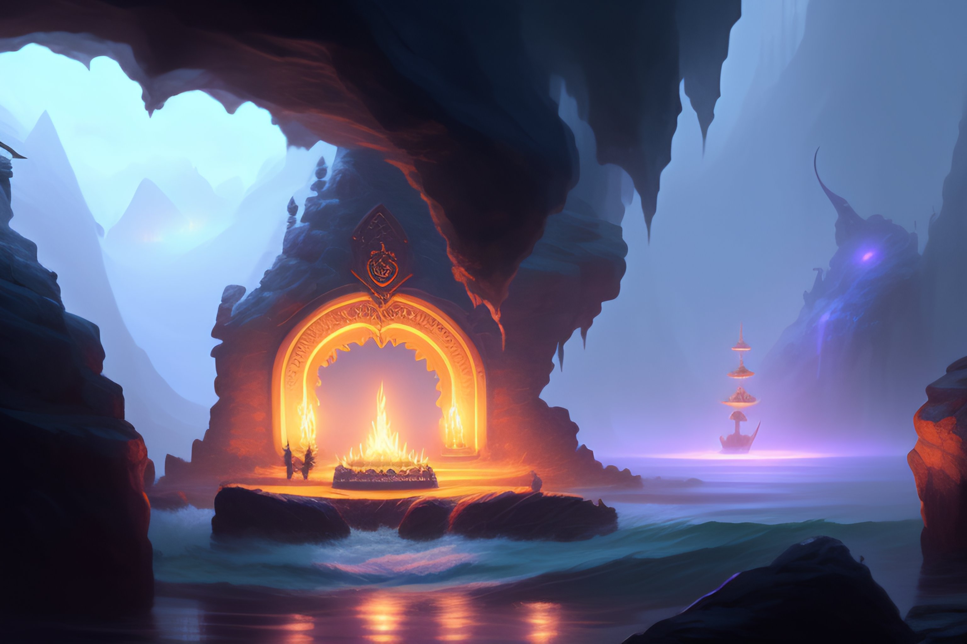Lexica - Establishing shot of an epic demonic summoning ritual ...