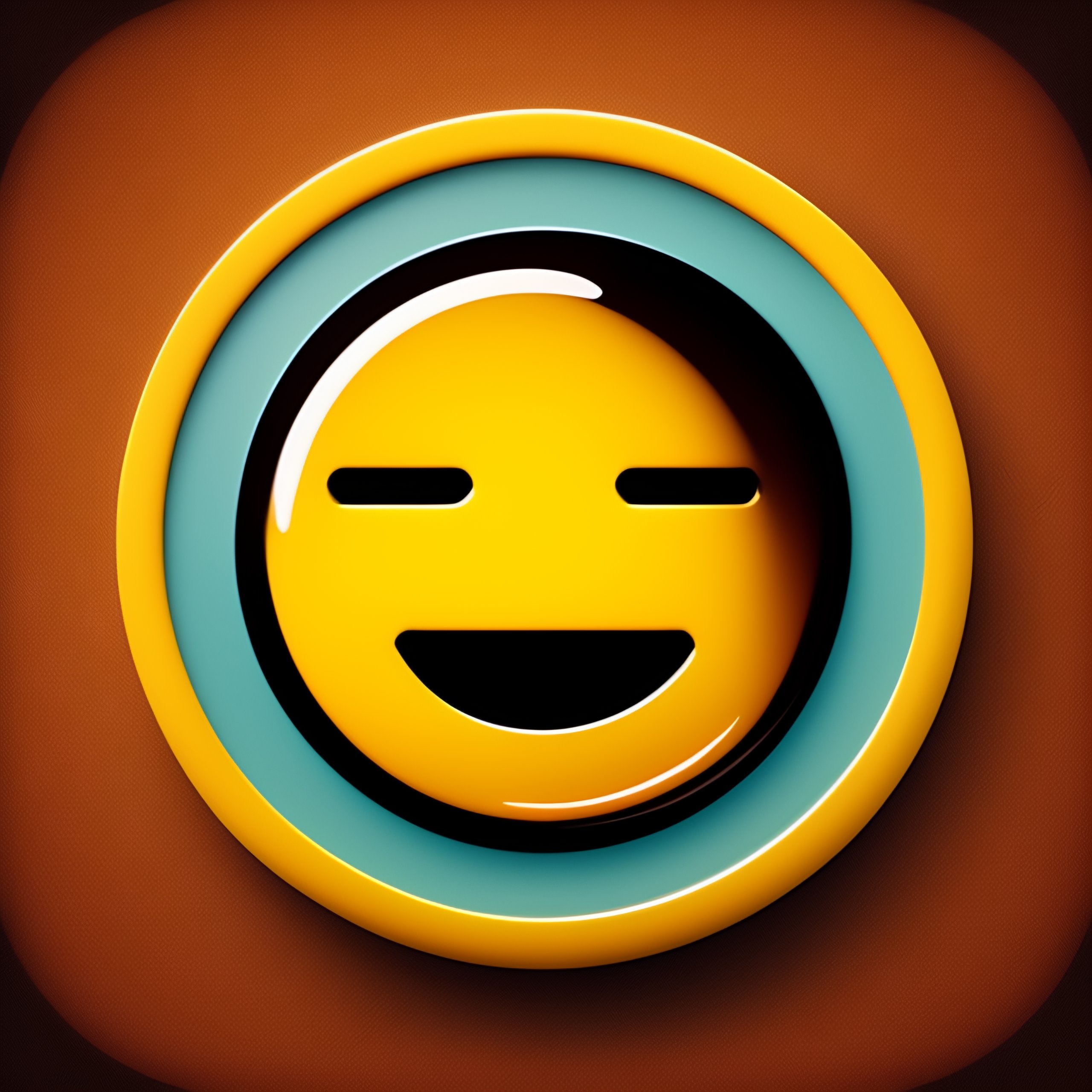 Lexica Perfect round drawing of one centered classic 2D yellow emoji