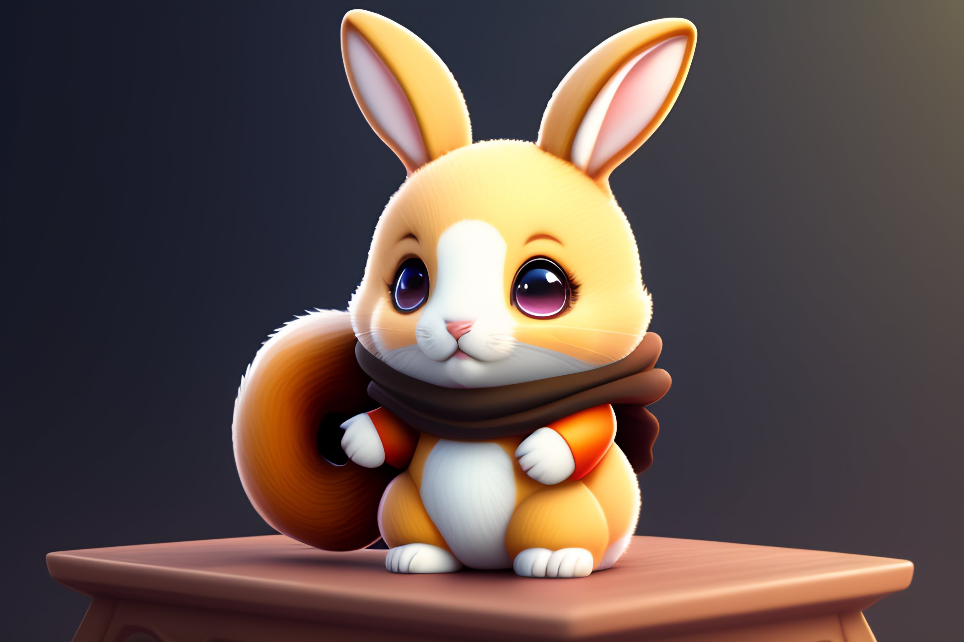 Lexica - Cute and adorable cartoon anthropomorphic rabbit in delivery ...