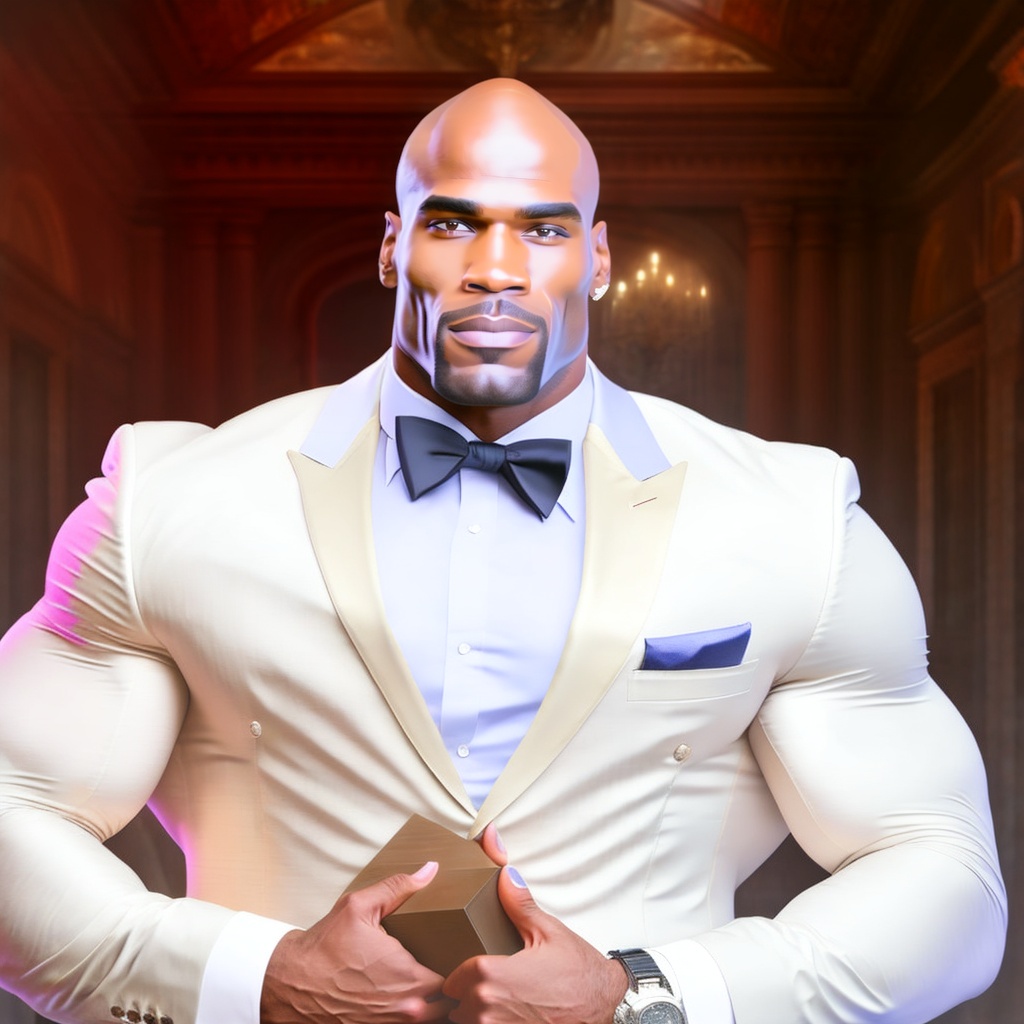 Lexica A sharp full body photo of a very tall, extremely muscular black Bodybuilder, Boris