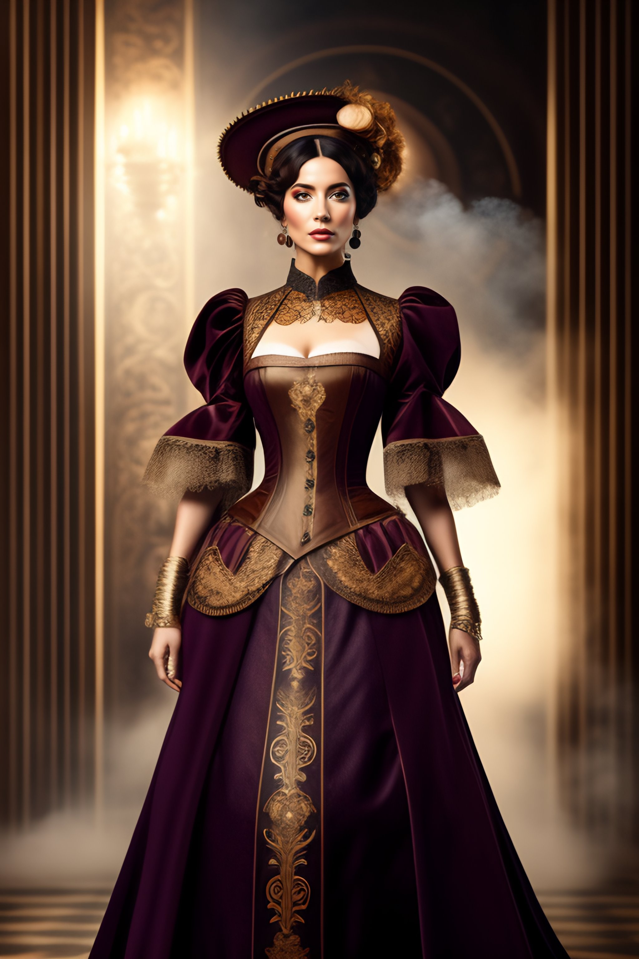 Lexica - Renaissance women clothed in steam punk dress