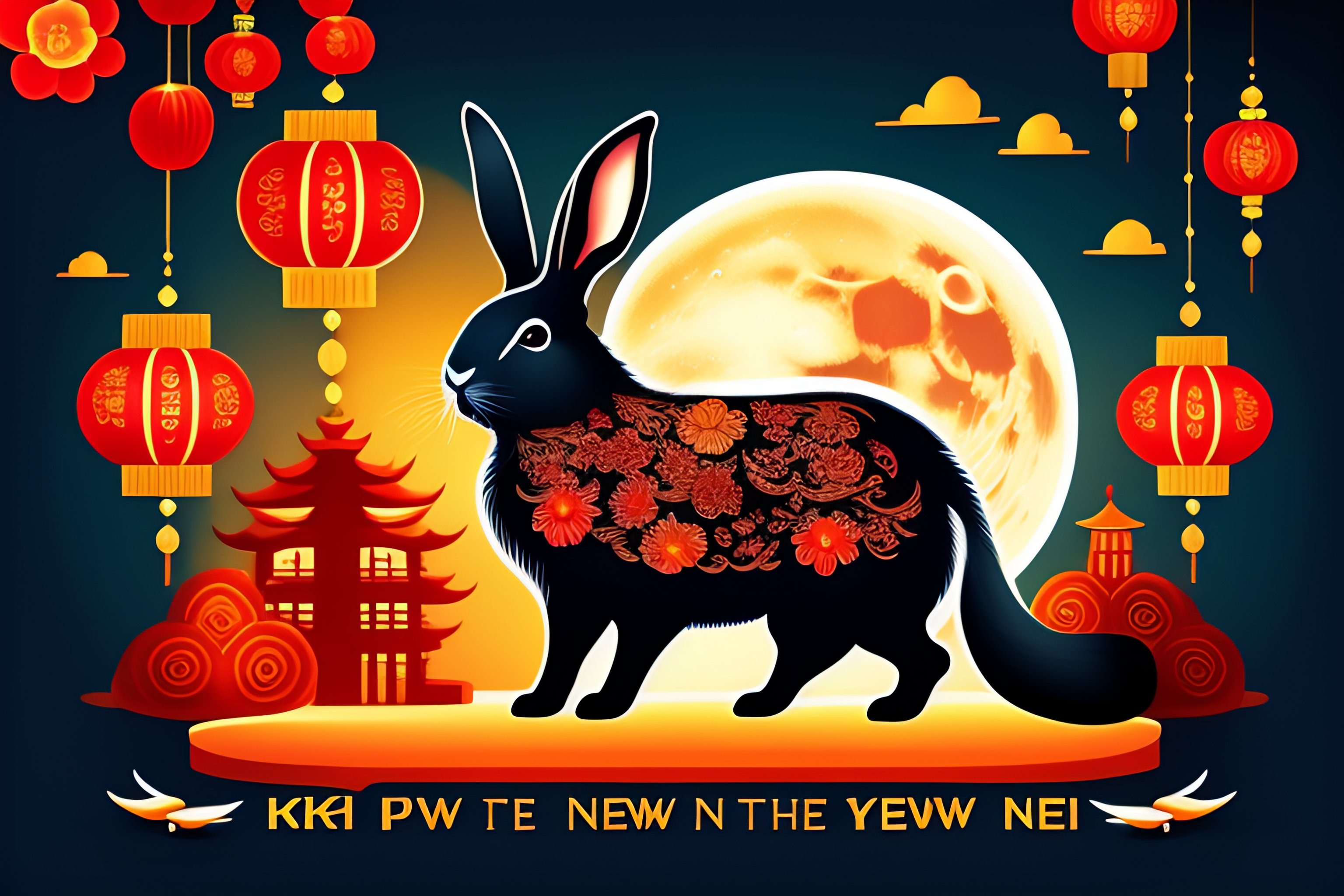 Lexica - Annual Lunar New Year, year of the Rabbit, 4K, high resolution ...
