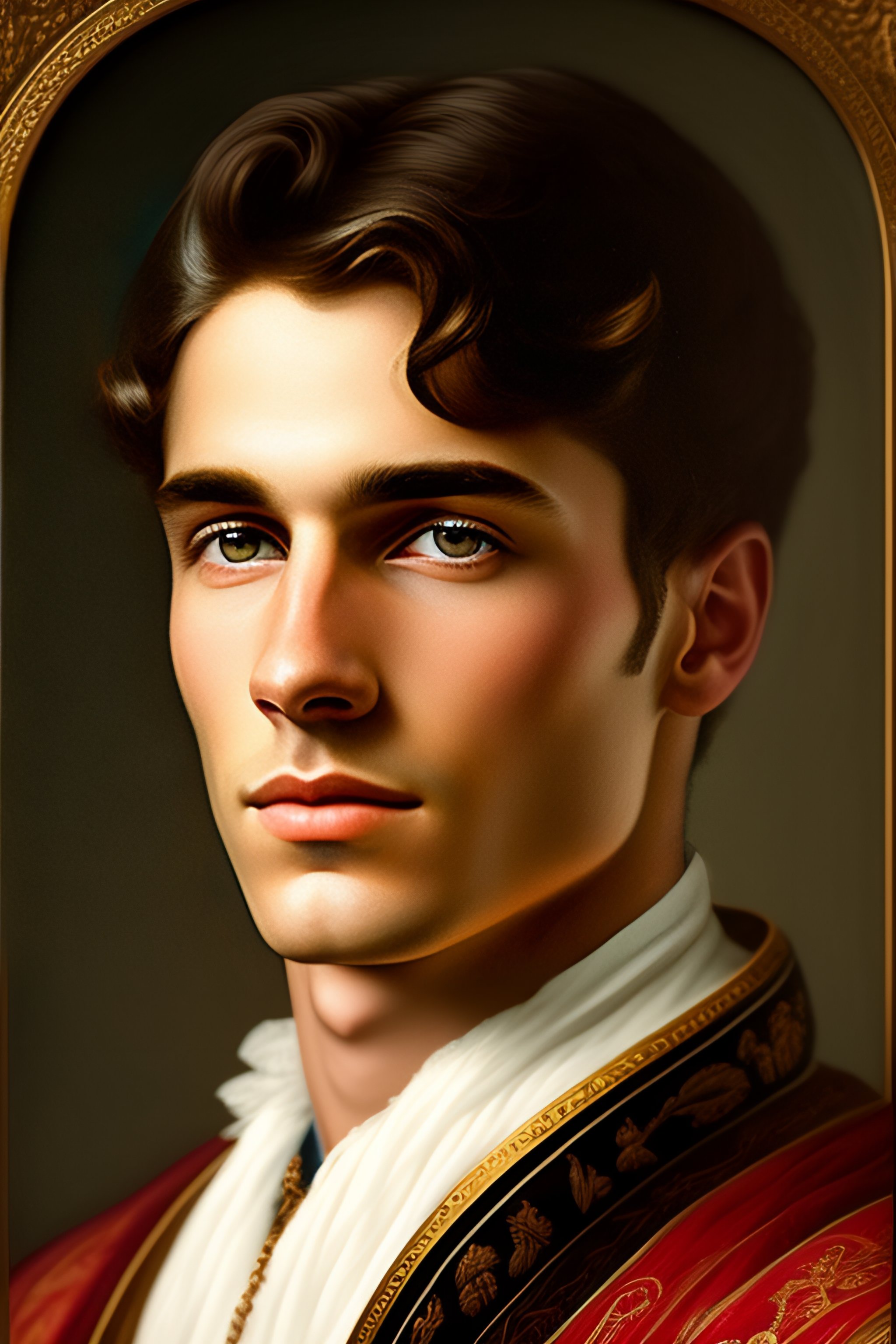 Lexica - A portrait of a beautiful young male wearing an alexander