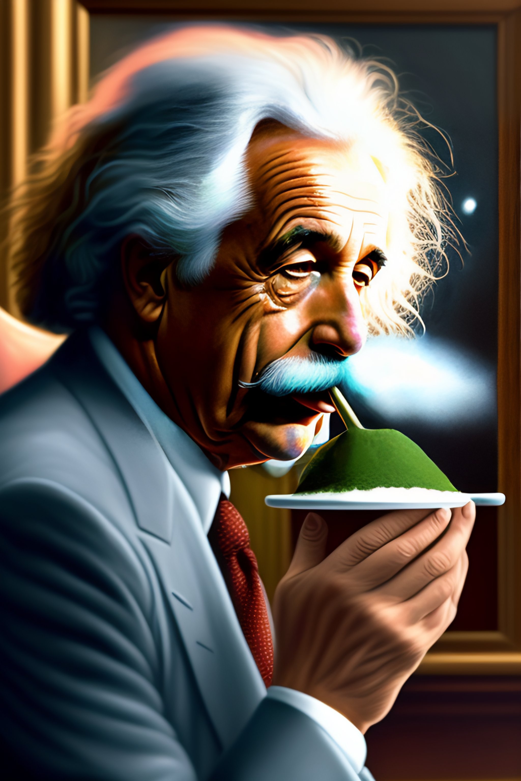 Lexica - Portrait of einstein snorting cocain