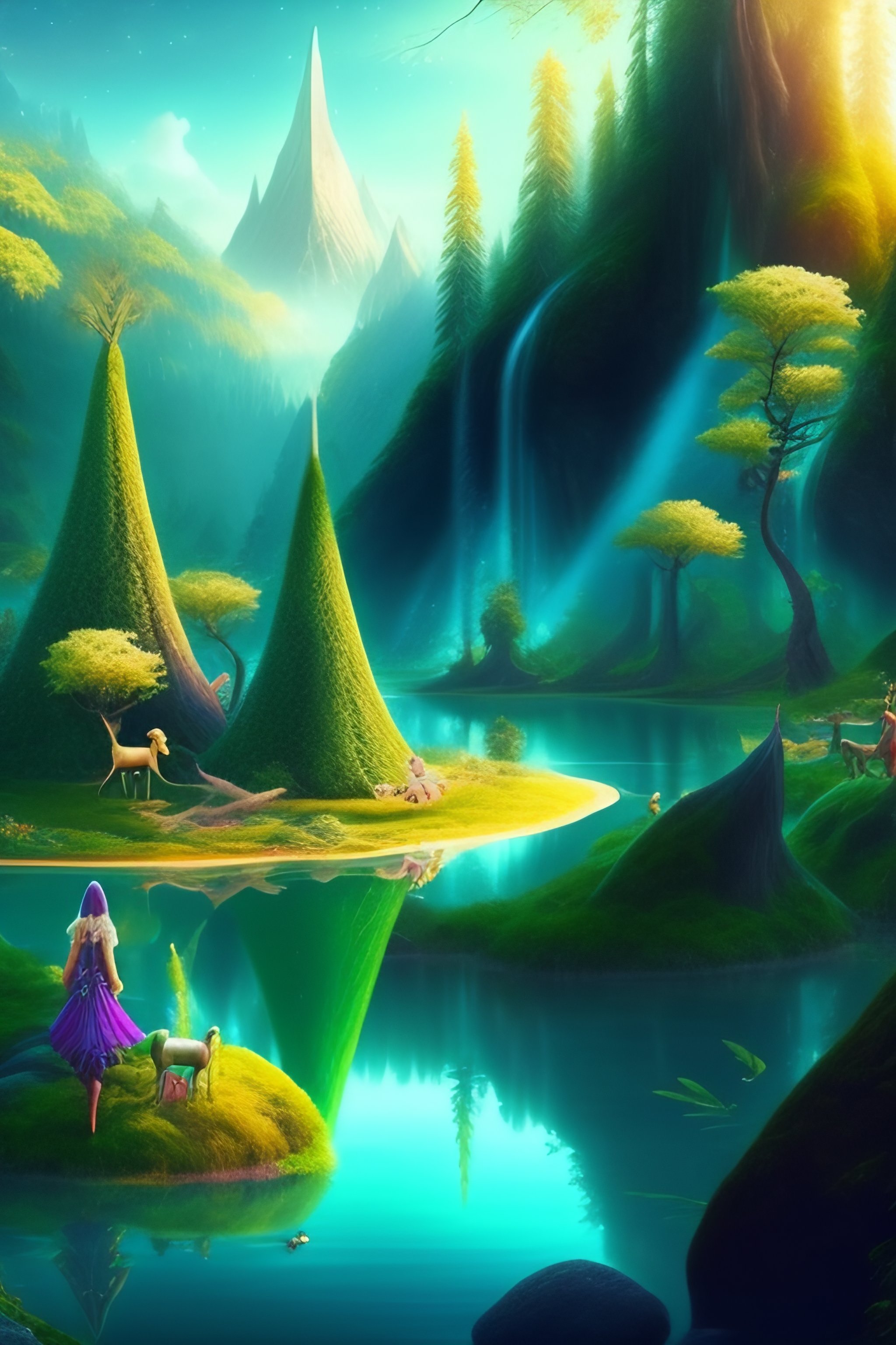 lexica-elven-style-forest-full-of-fairies-with-a-unicorn-that-is