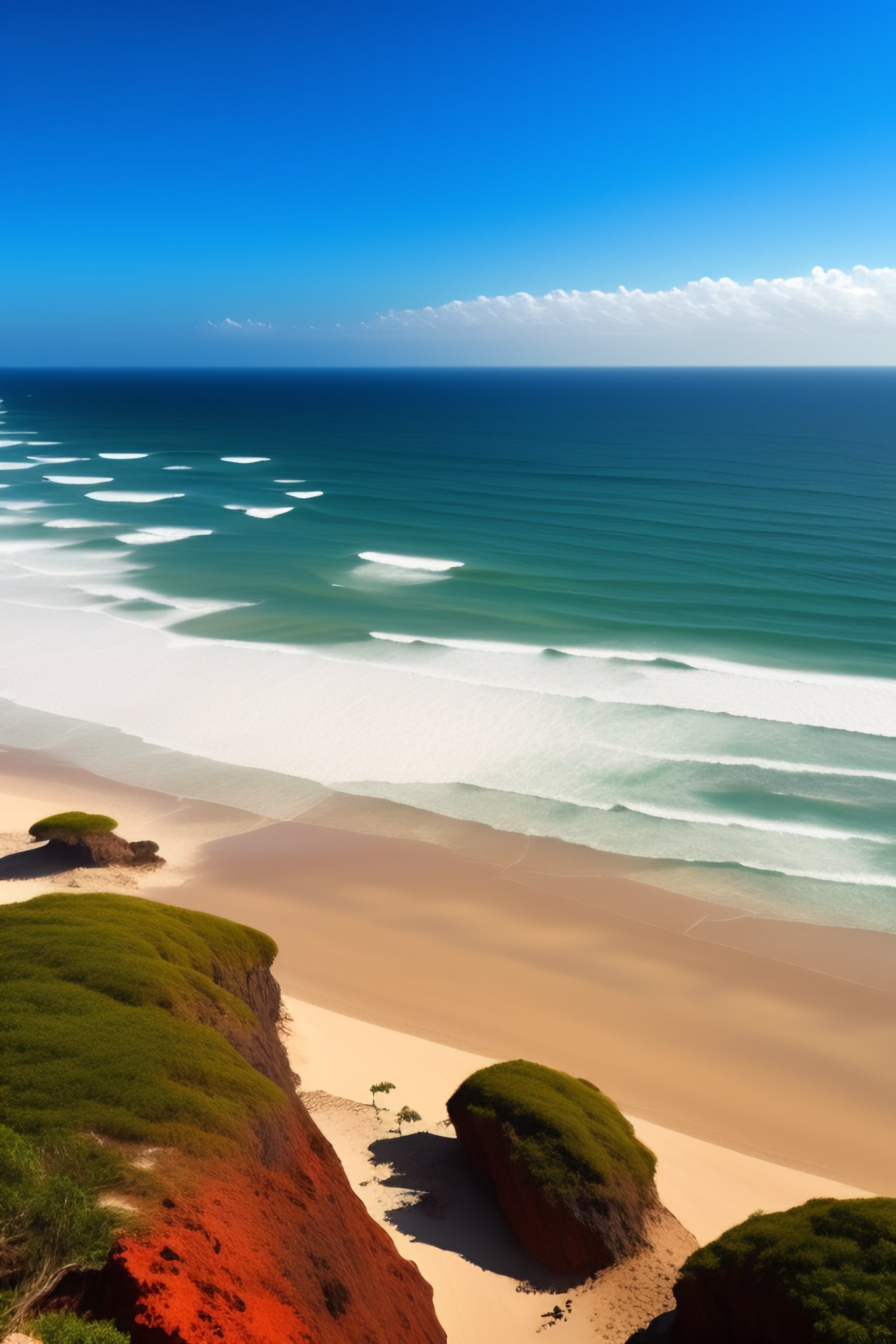 Lexica - Linda mulher nua na praia deserta