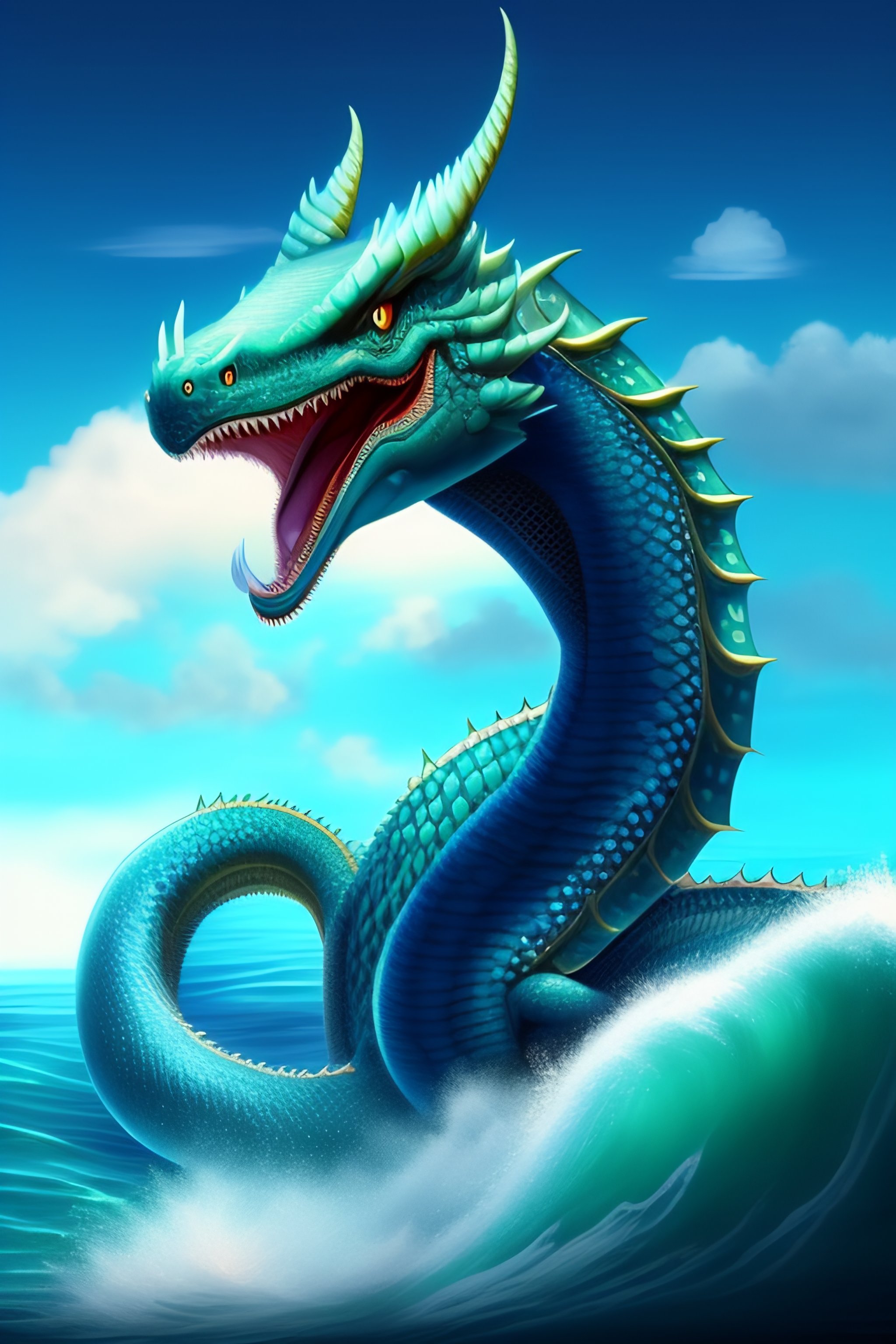 chibi water dragon