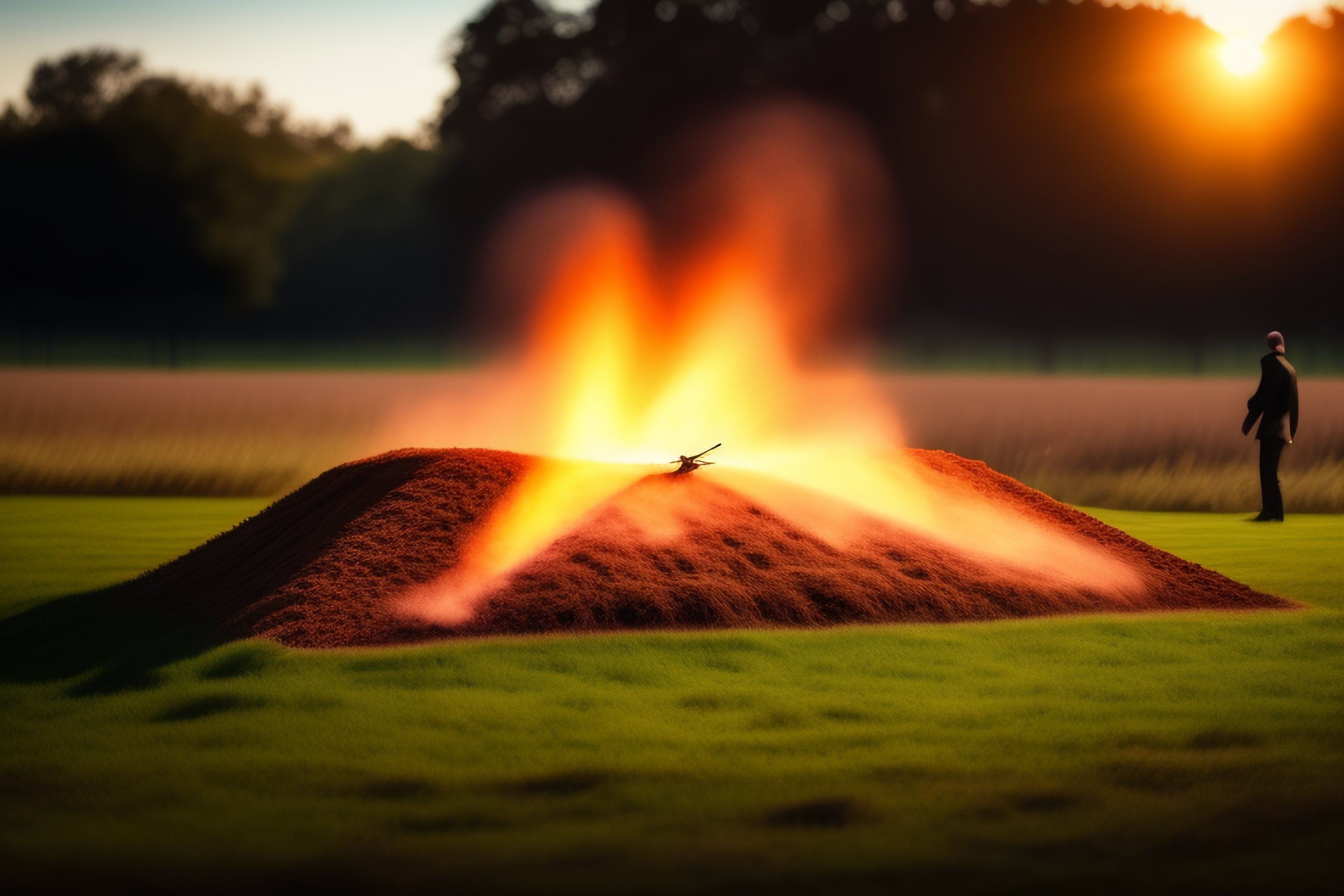 Lexica - A lot of men and women roasting, front view, grass ground, sun ...