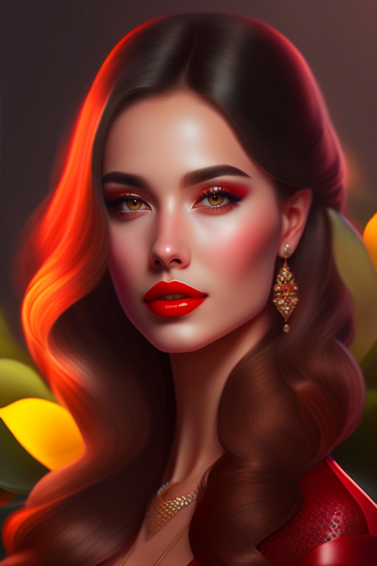 Lexica - A woman , full image , realistic ,8k quality ,lotus eyes ,red lips