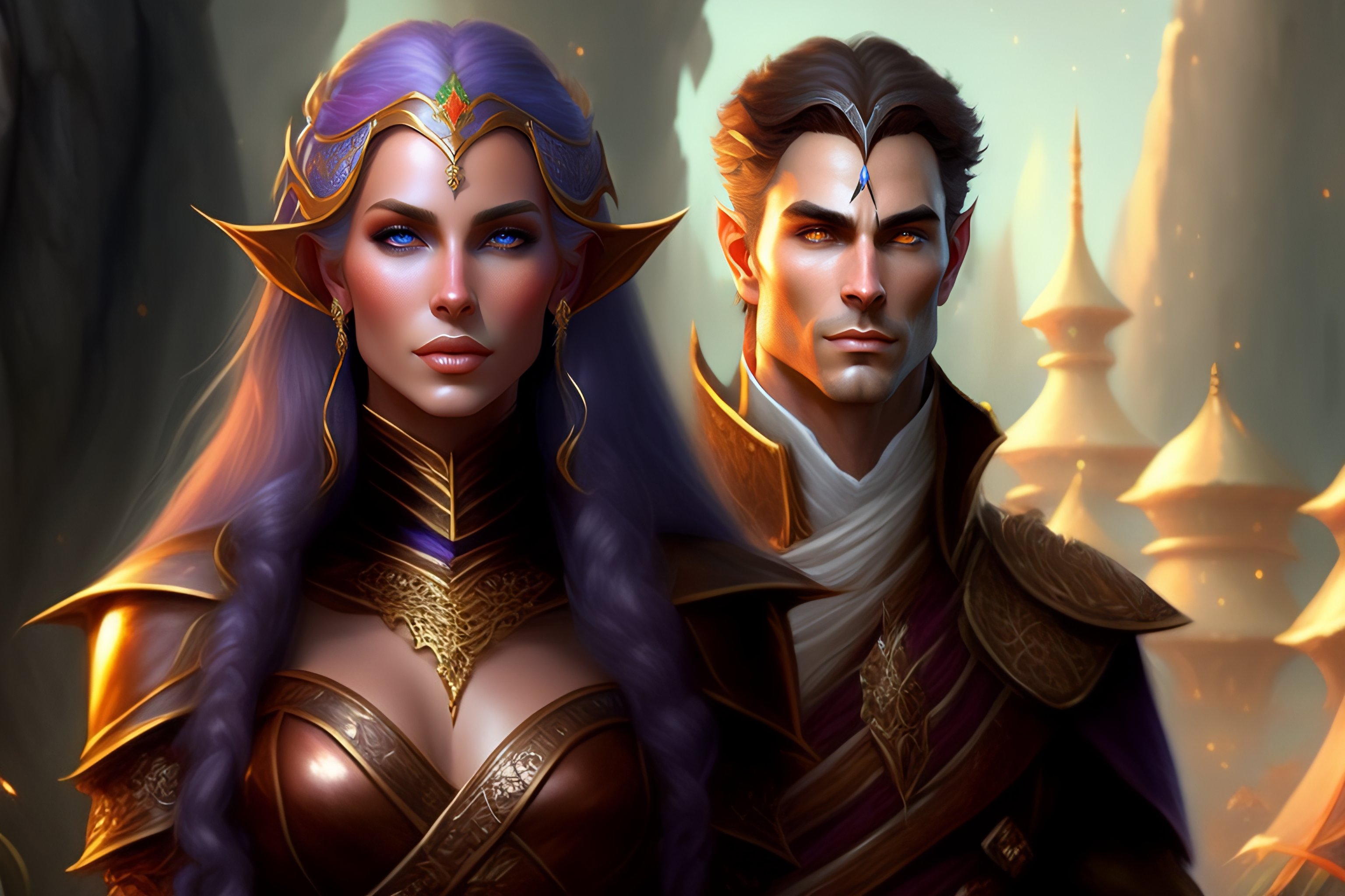Lexica - Elegant elves beautiful, men and women, ultra detailed fantasy ...