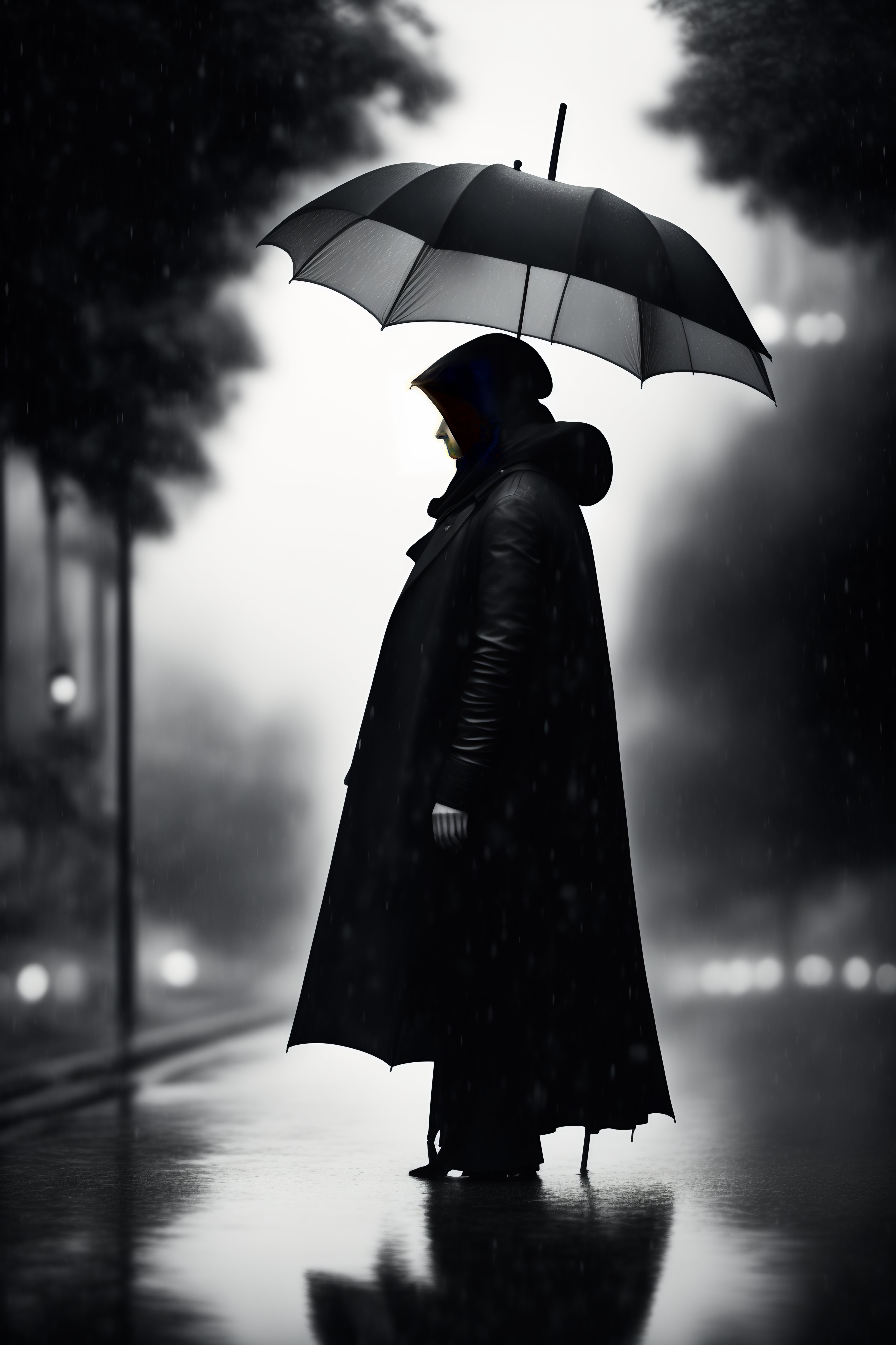 Lexica - Old portrait of an invisible person with no face under the ...