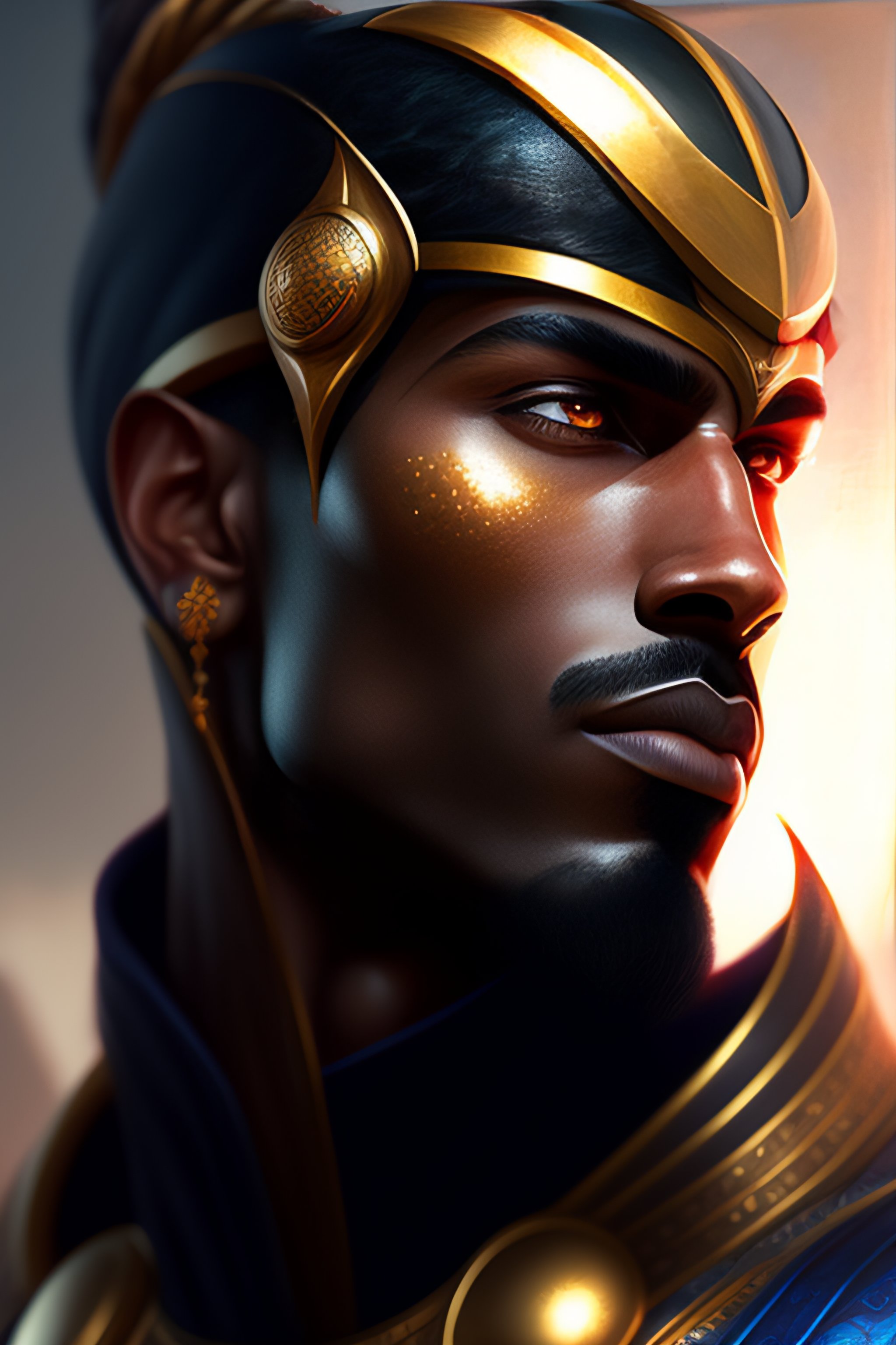 Lexica - Portrait of a Rama, fantasy, front light, muscular, artstation ...