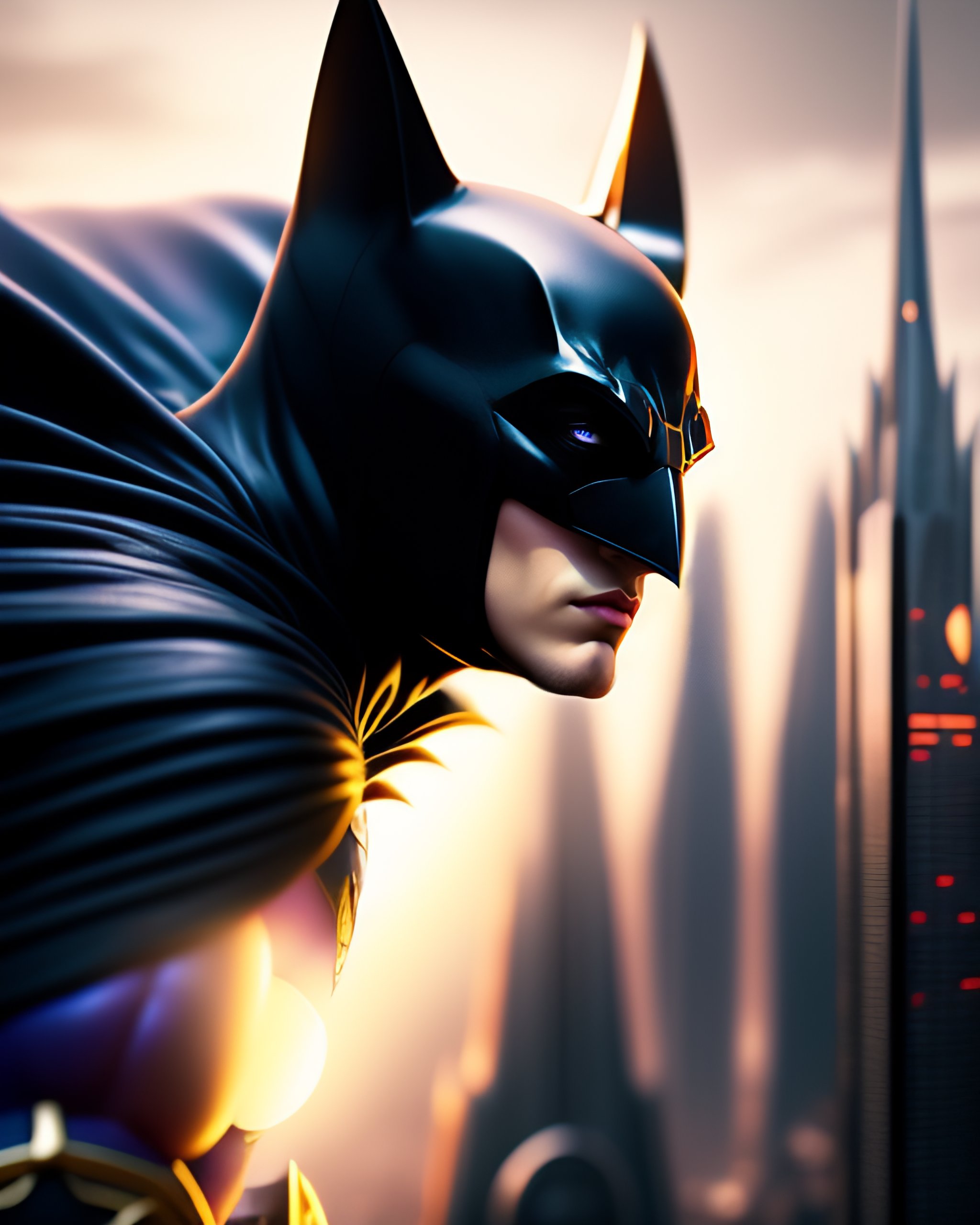 Lexica - Batman in futuristic dystopian city