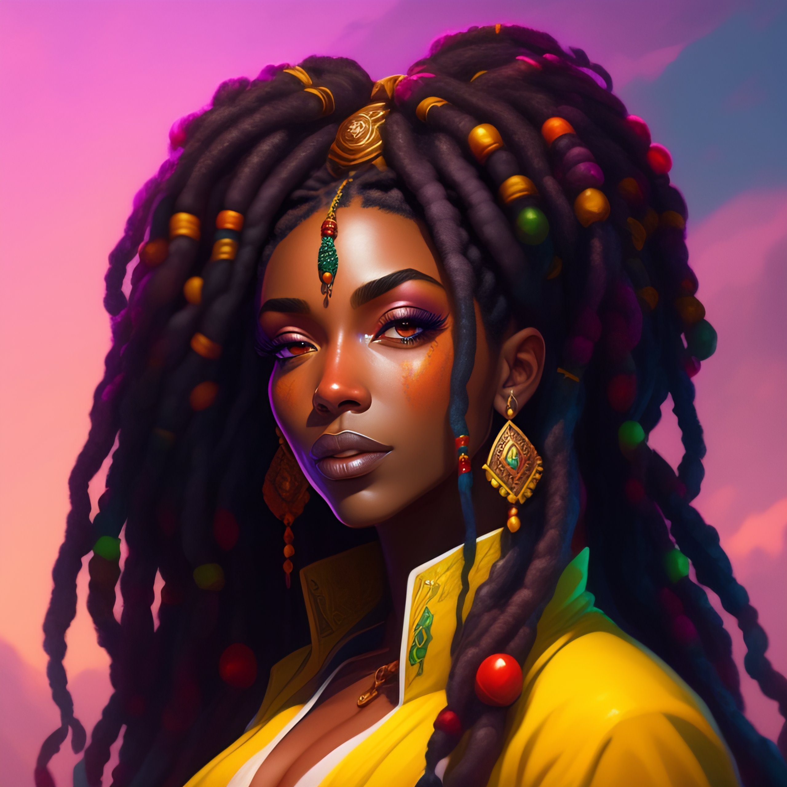 Lexica - Dreadlocked dark rasta woman, there is beauty in ugliness and ...